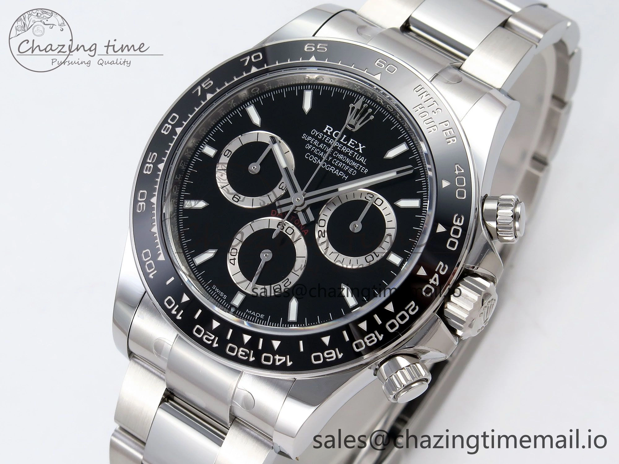 Daytona 126500 APSF 1:1 Best Edition 904L Steel Black Dial on SS Braclet SH Premium 1277