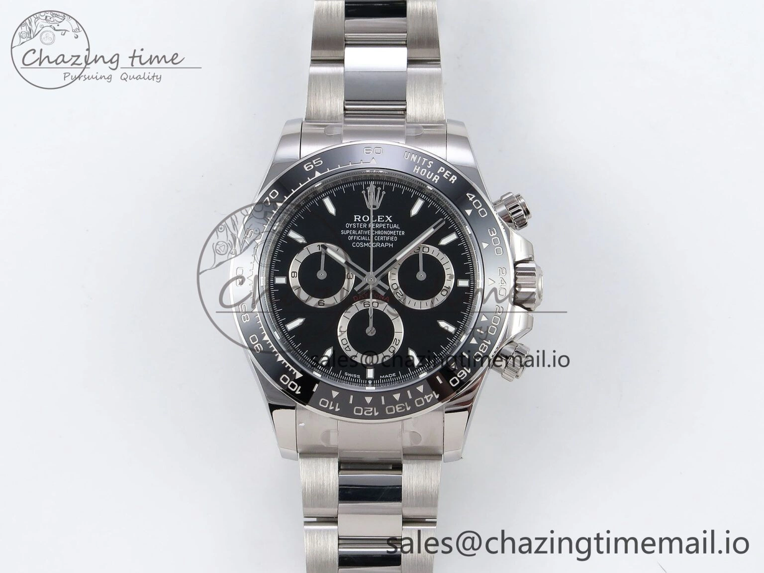 Daytona 126500 APSF 1:1 Best Edition 904L Steel Black Dial on SS Braclet SH Premium 1277