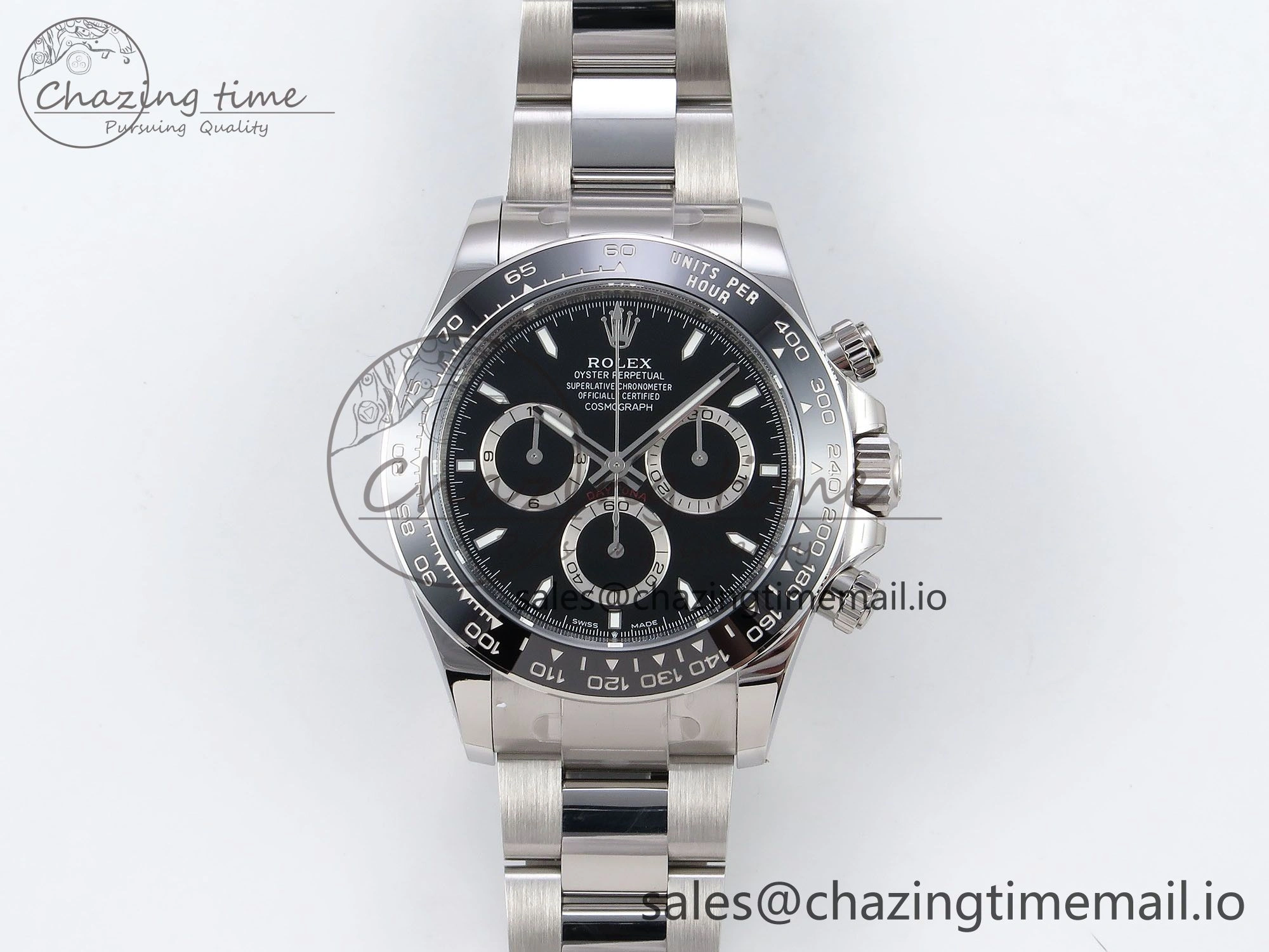 Daytona 126500 APSF 1:1 Best Edition 904L Steel Black Dial on SS Braclet SH Premium 1277