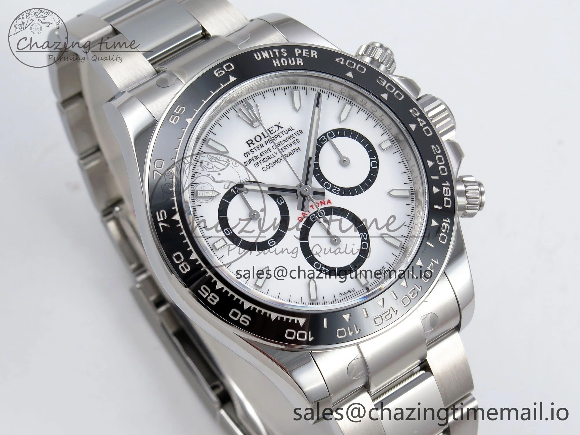 Classic Daytona 126500 APSF 1:1 Best Edition 904L Steel White Dial on SS Braclet SH 1280