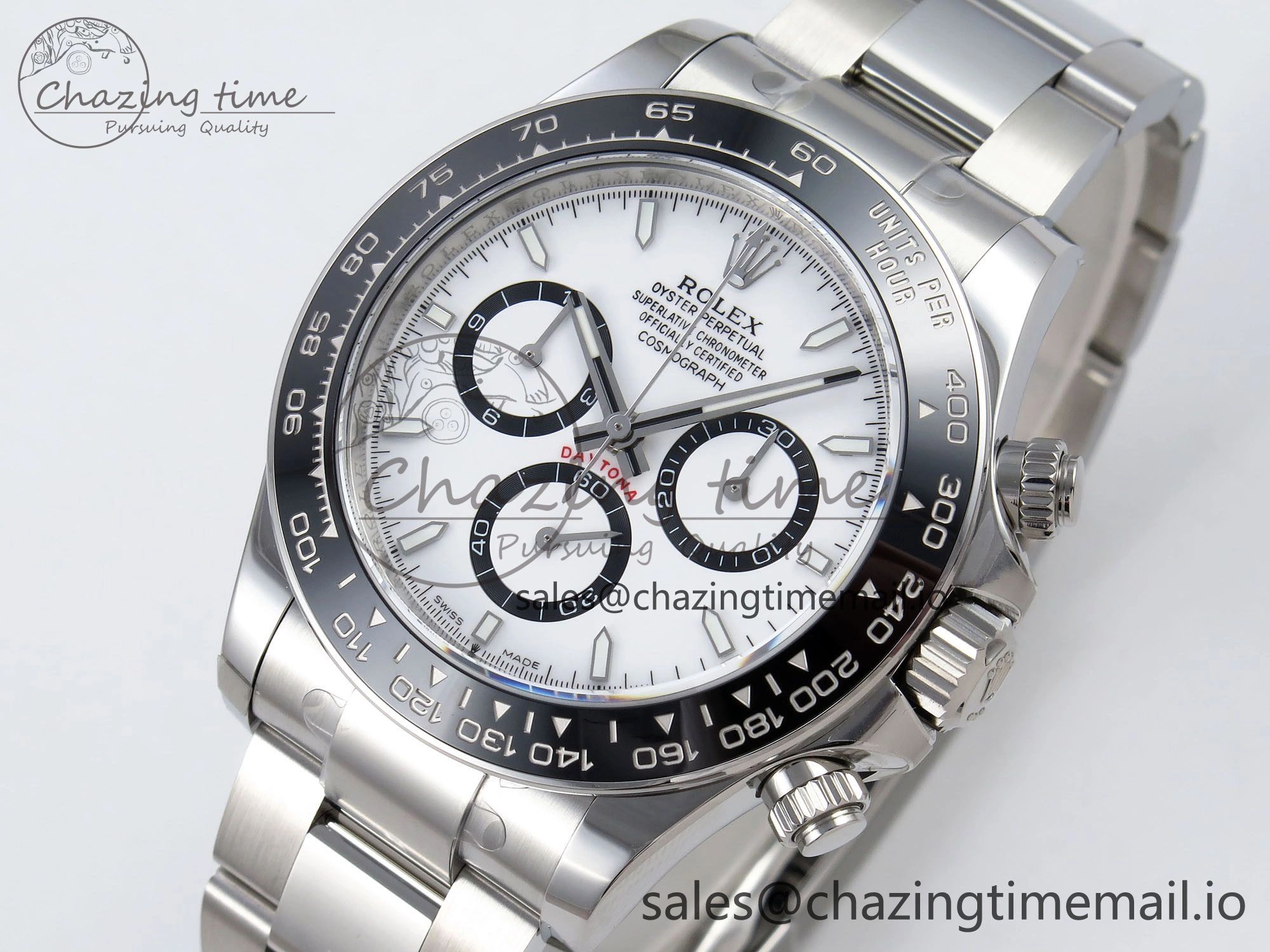 Classic Daytona 126500 APSF 1:1 Best Edition 904L Steel White Dial on SS Braclet SH 1280