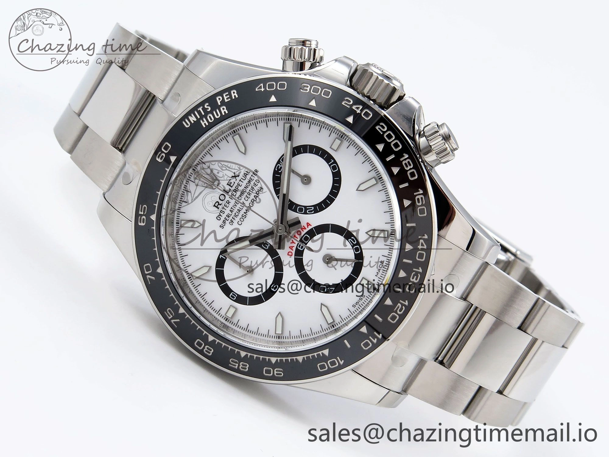 Classic Daytona 126500 APSF 1:1 Best Edition 904L Steel White Dial on SS Braclet SH 1280