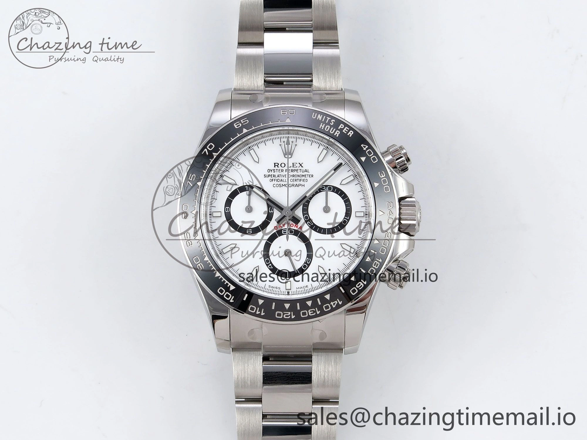 Classic Daytona 126500 APSF 1:1 Best Edition 904L Steel White Dial on SS Braclet SH 1280