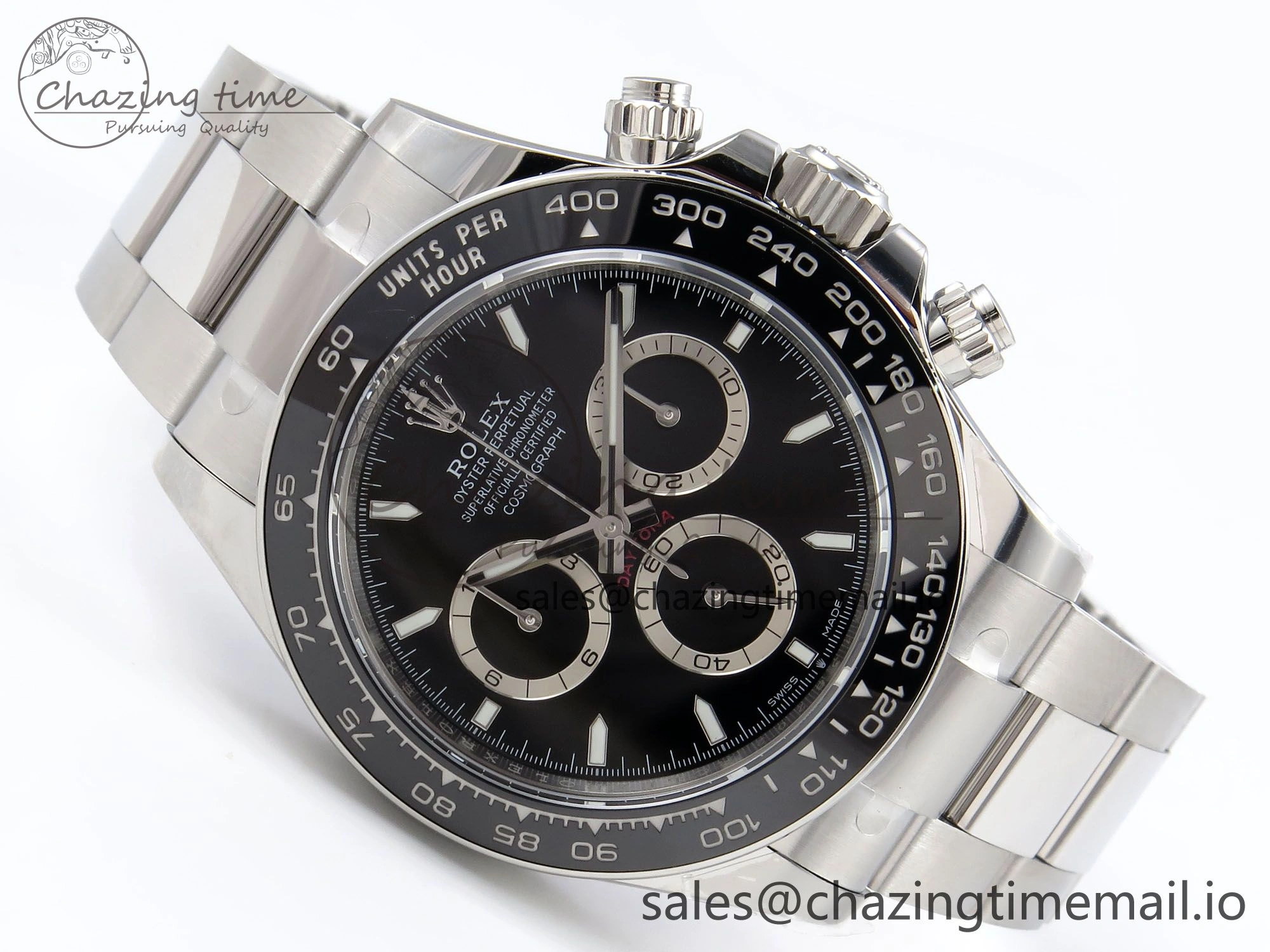FashionForward Daytona 126500 EWEF 1:1 Best Edition 904L Steel Black Dial on SS Bracelet SA 1183