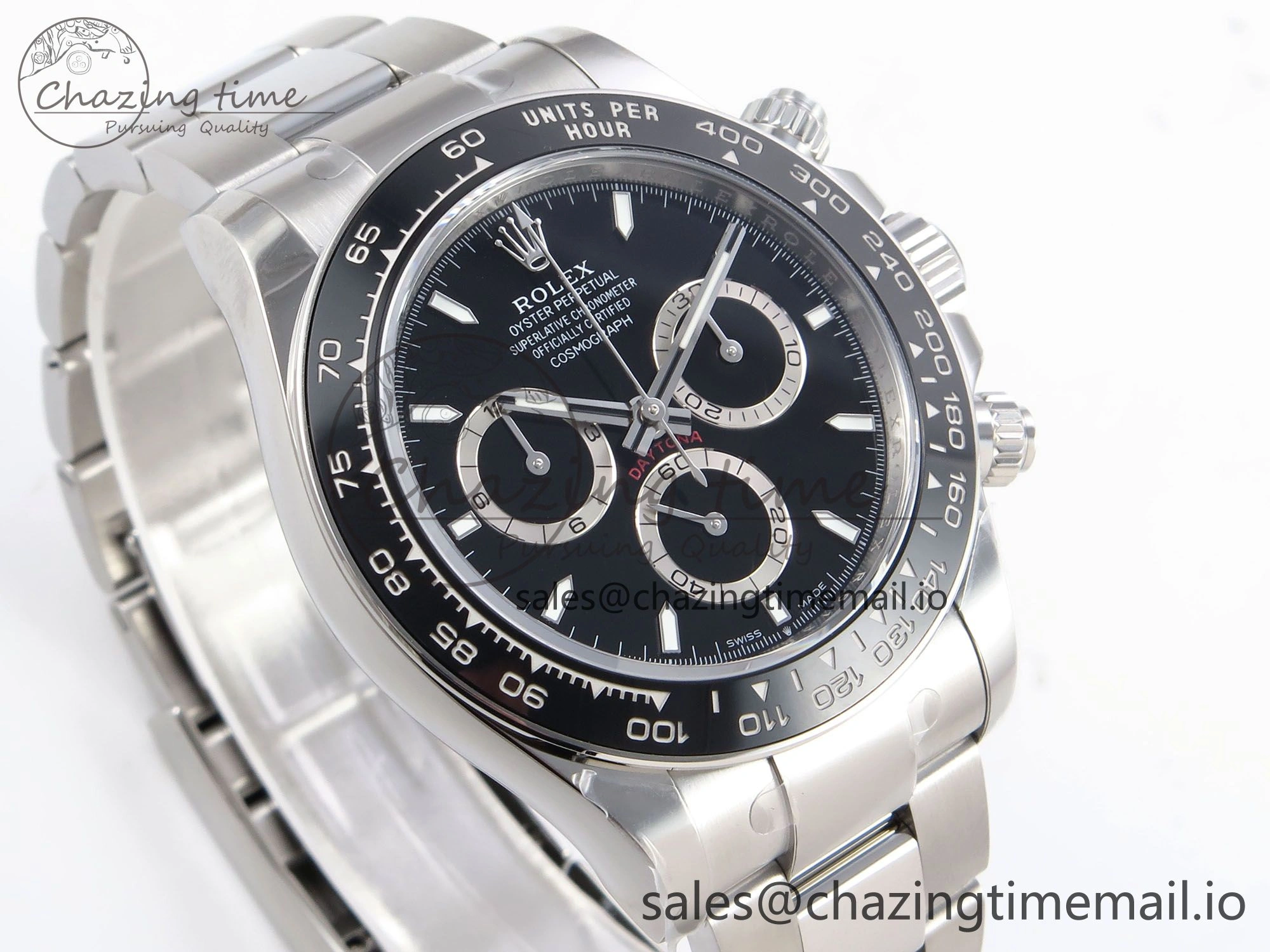 FashionForward Daytona 126500 EWEF 1:1 Best Edition 904L Steel Black Dial on SS Bracelet SA 1183