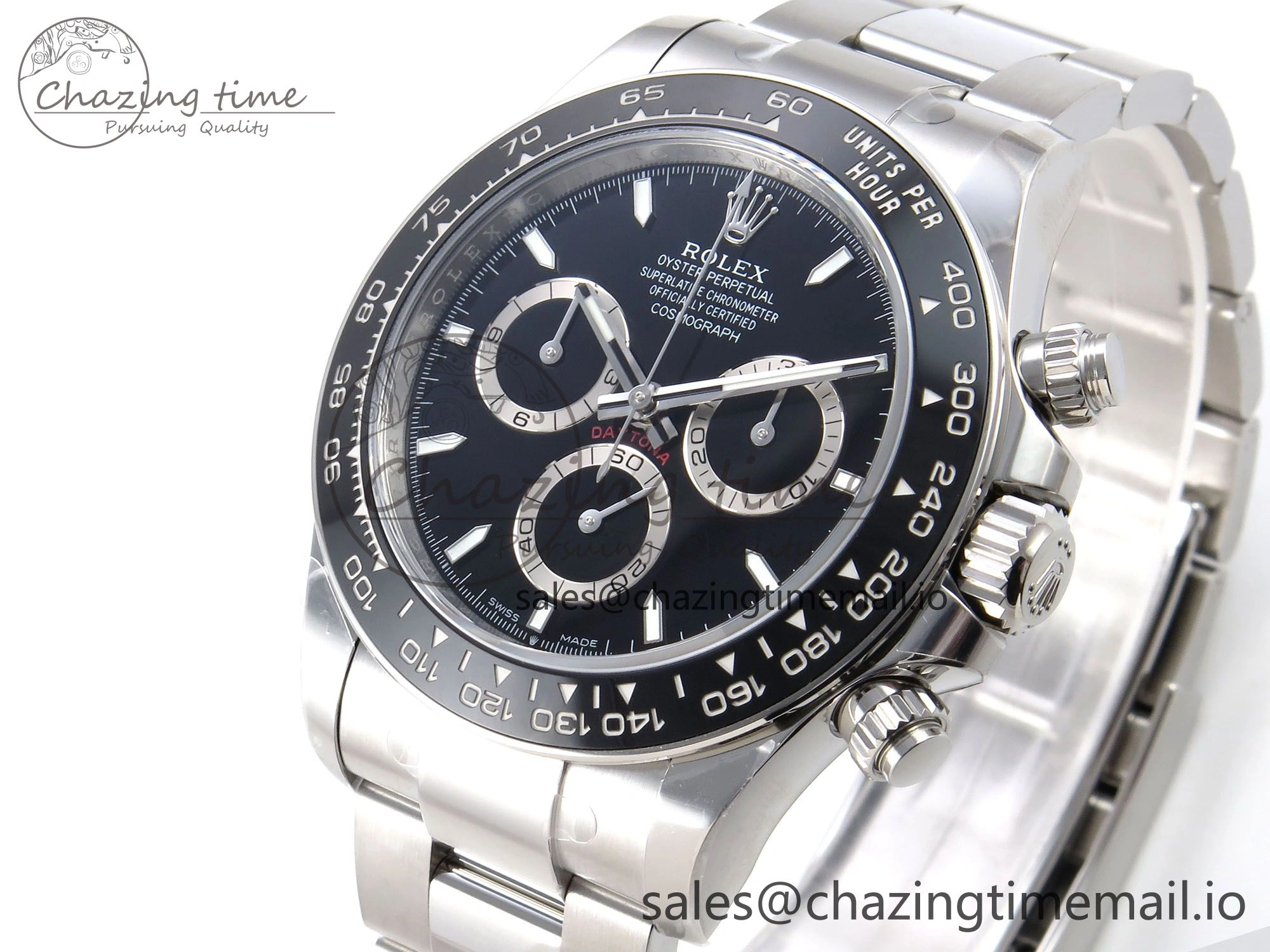 FashionForward Daytona 126500 EWEF 1:1 Best Edition 904L Steel Black Dial on SS Bracelet SA 1183