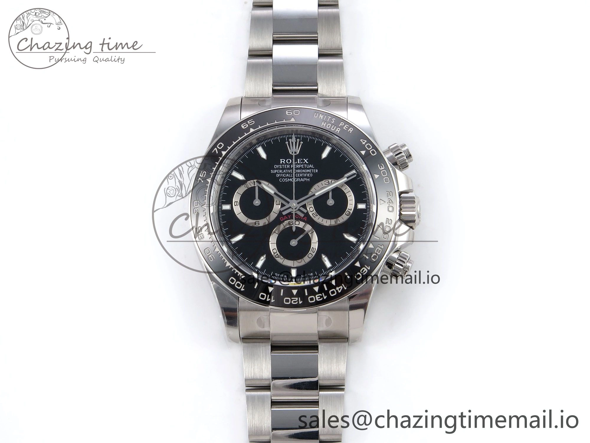 FashionForward Daytona 126500 EWEF 1:1 Best Edition 904L Steel Black Dial on SS Bracelet SA 1183