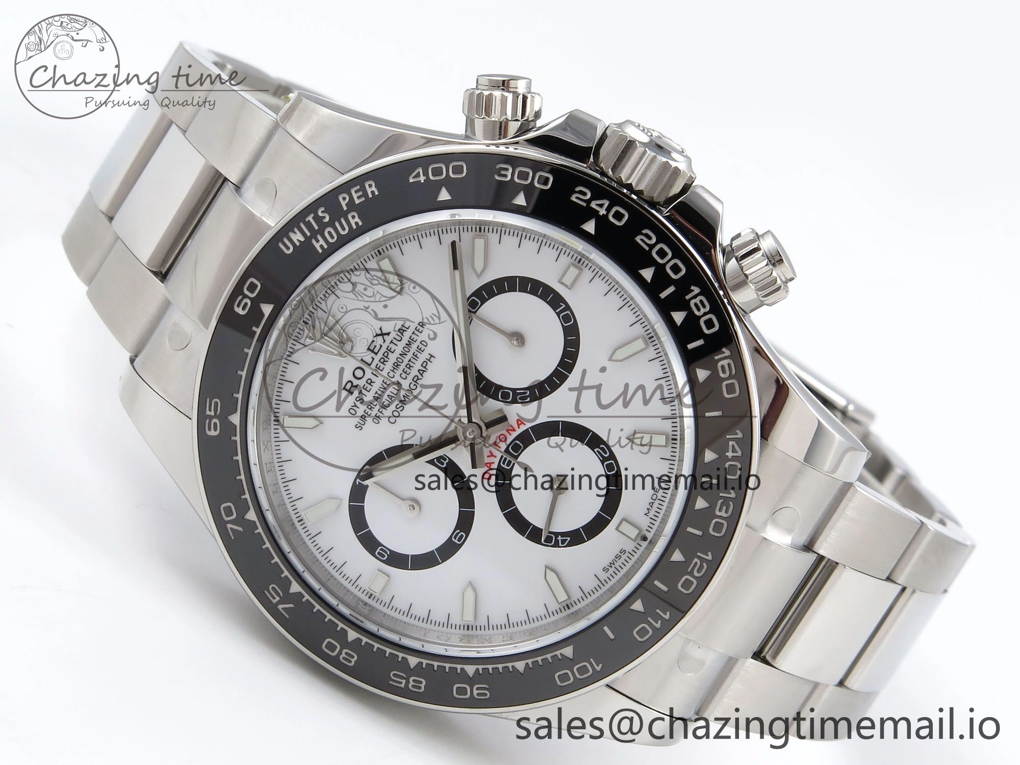 BestValue Daytona 126500 EWEF 1:1 Best Edition 904L Steel White Dial on SS Bracelet SA 1181