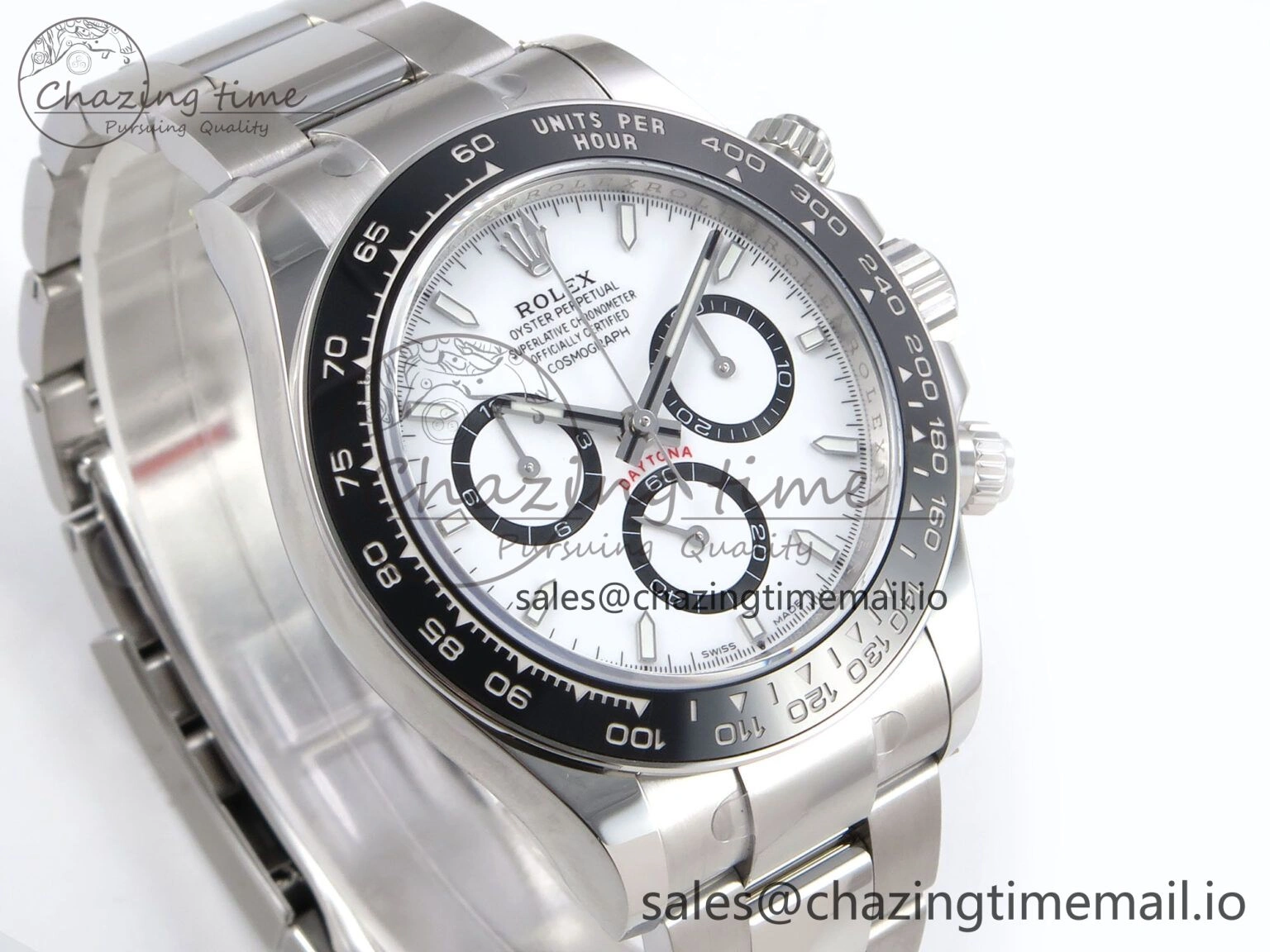 BestValue Daytona 126500 EWEF 1:1 Best Edition 904L Steel White Dial on SS Bracelet SA 1181