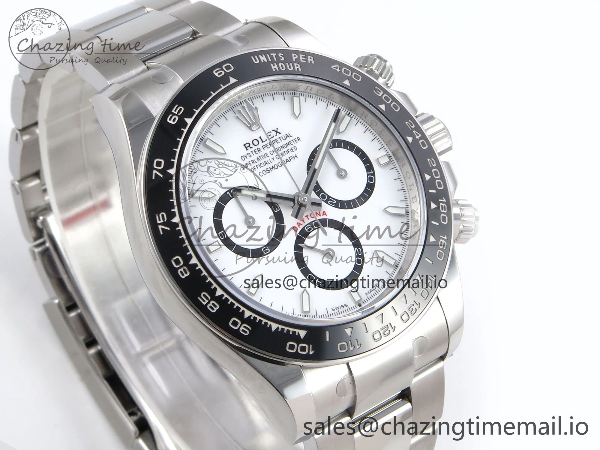 BestValue Daytona 126500 EWEF 1:1 Best Edition 904L Steel White Dial on SS Bracelet SA 1181