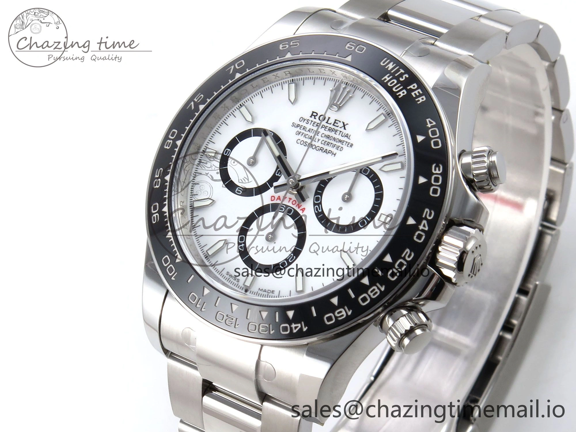 BestValue Daytona 126500 EWEF 1:1 Best Edition 904L Steel White Dial on SS Bracelet SA 1181
