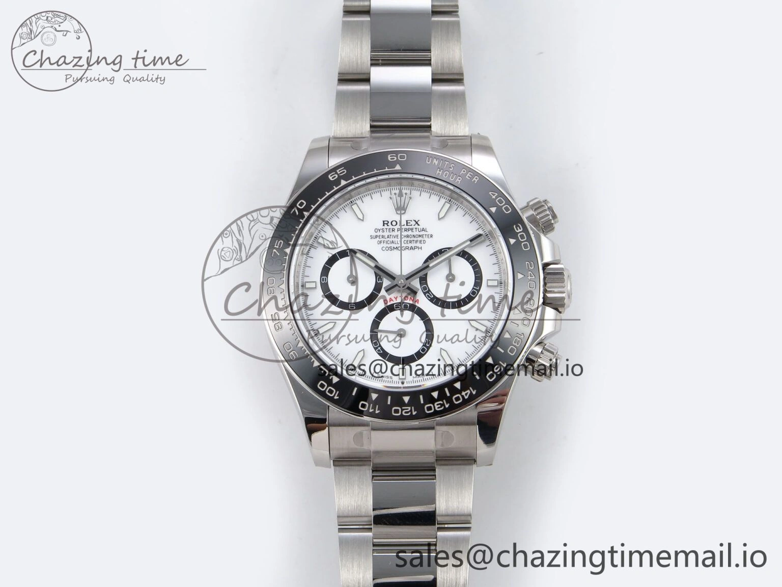 BestValue Daytona 126500 EWEF 1:1 Best Edition 904L Steel White Dial on SS Bracelet SA 1181