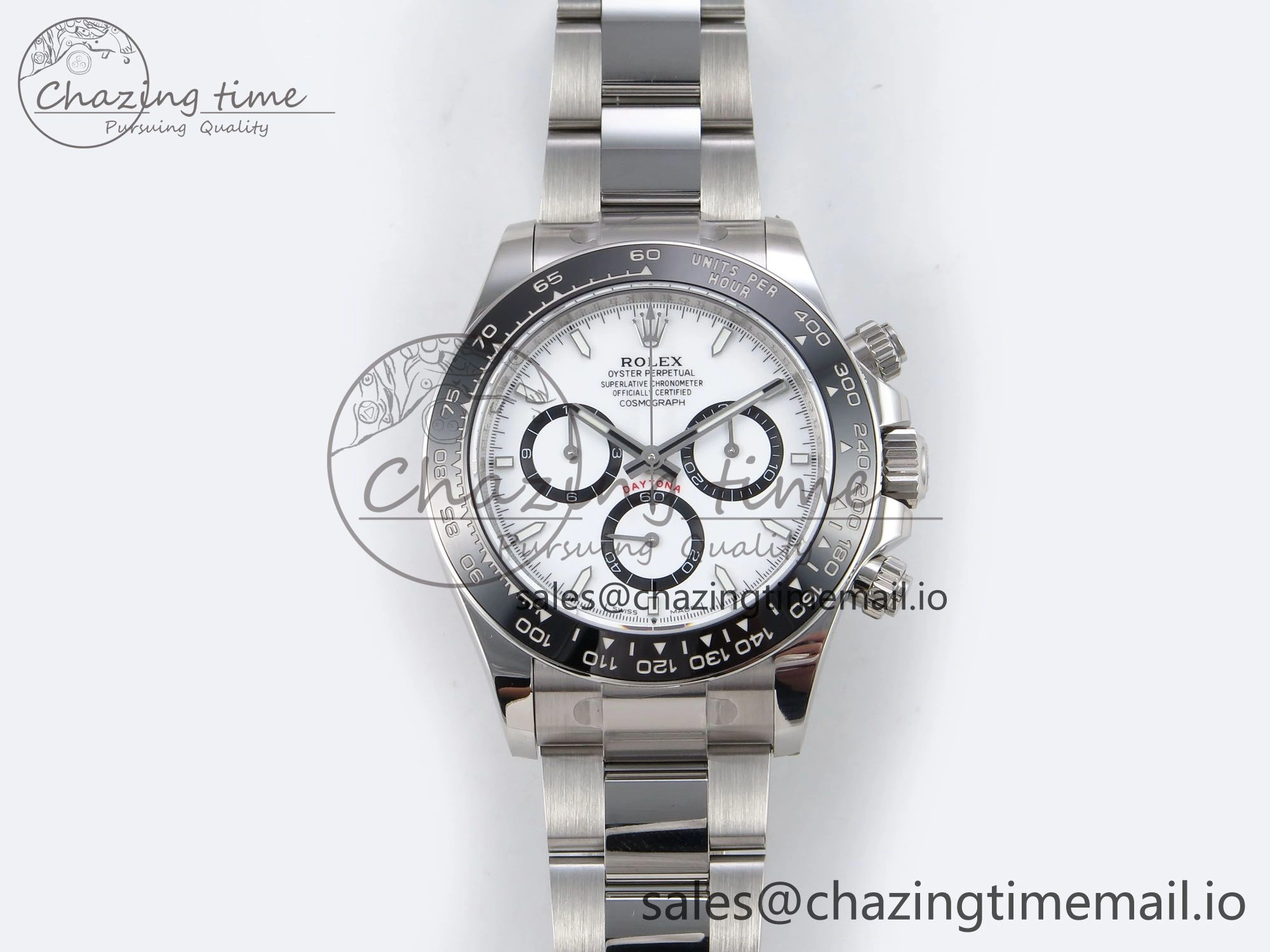 BestValue Daytona 126500 EWEF 1:1 Best Edition 904L Steel White Dial on SS Bracelet SA 1181