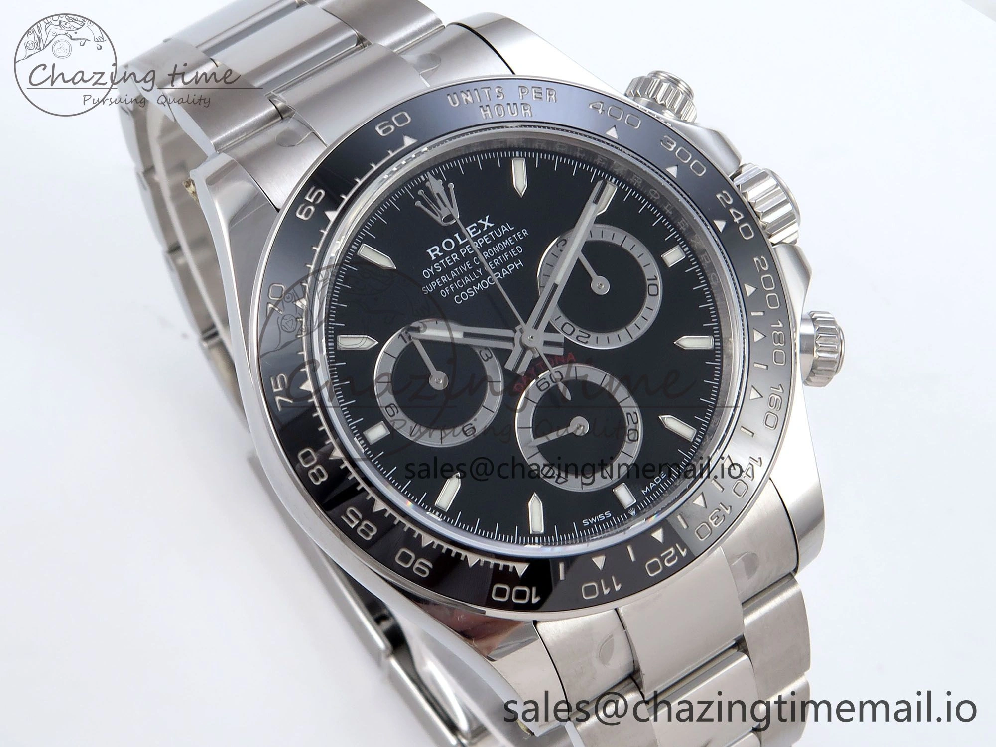 Daytona 126500 QF+ 1:1 Best Edition 904L Steel Black Dial on SS Bracelet SH Effortless 863