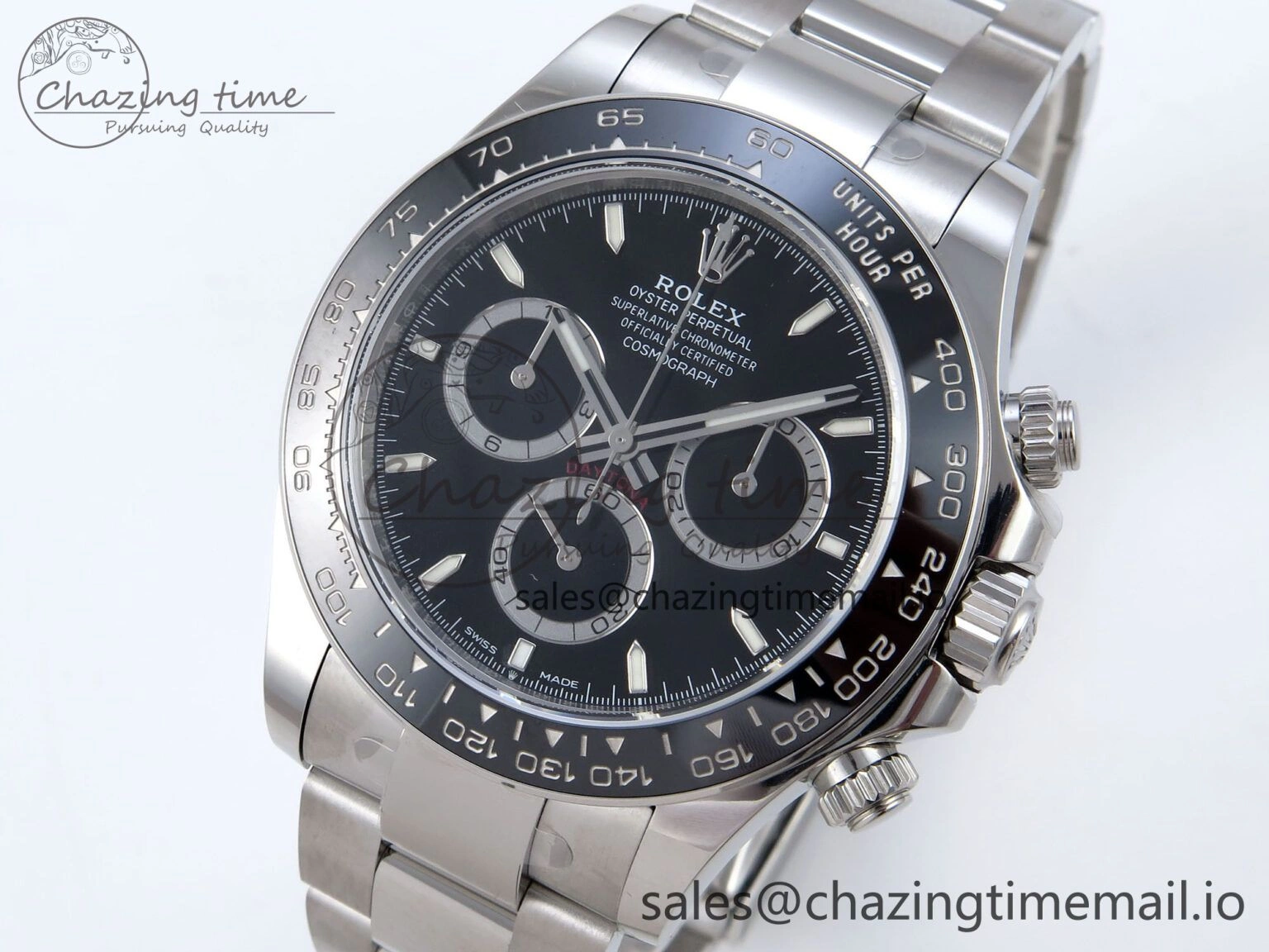 Daytona 126500 QF+ 1:1 Best Edition 904L Steel Black Dial on SS Bracelet SH Effortless 863