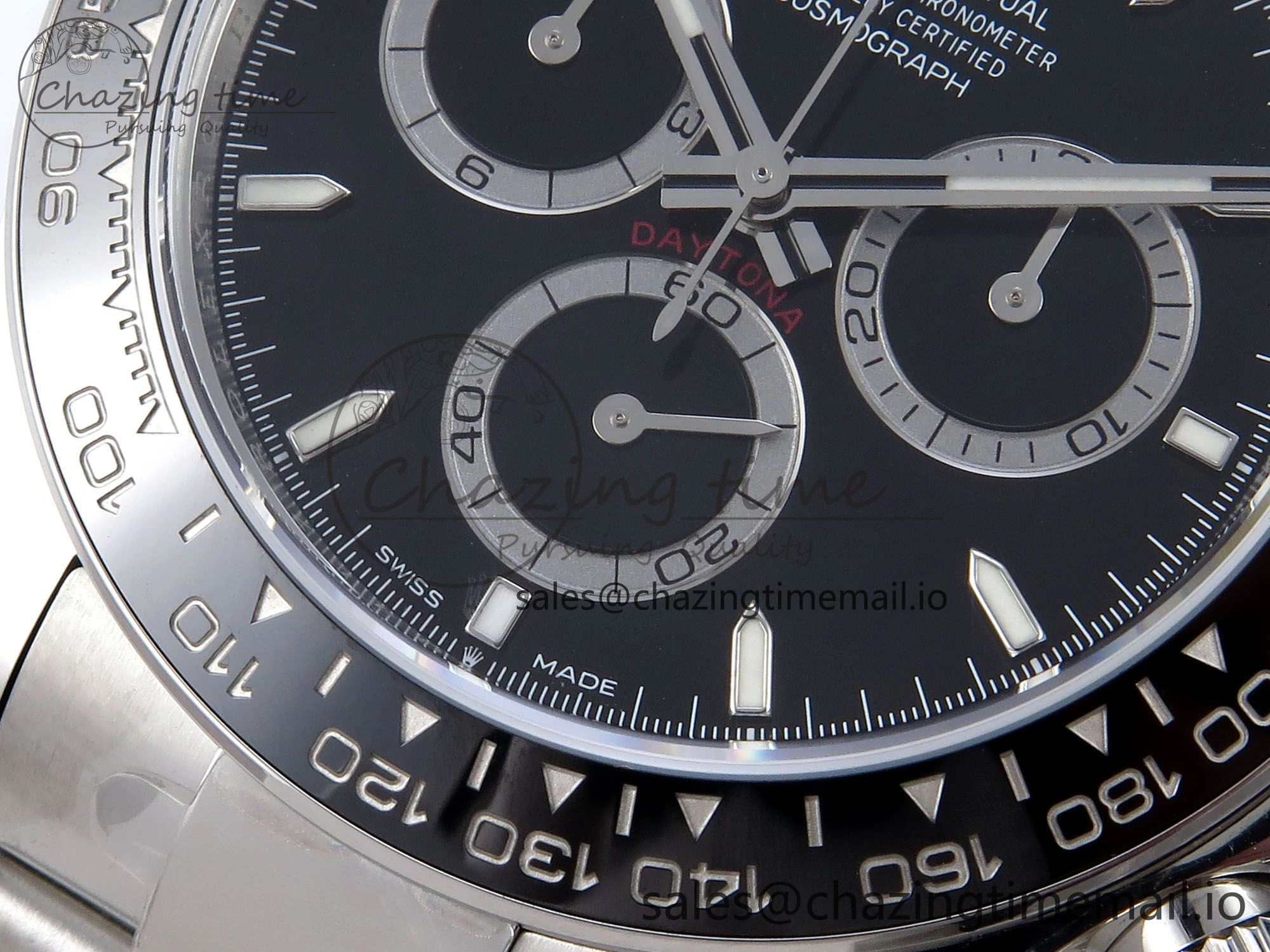 Daytona 126500 QF+ 1:1 Best Edition 904L Steel Black Dial on SS Bracelet SH Effortless 863