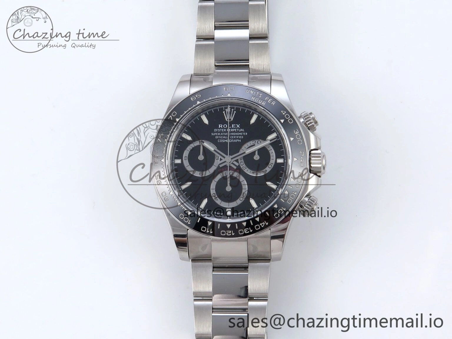 Daytona 126500 QF+ 1:1 Best Edition 904L Steel Black Dial on SS Bracelet SH Effortless 863