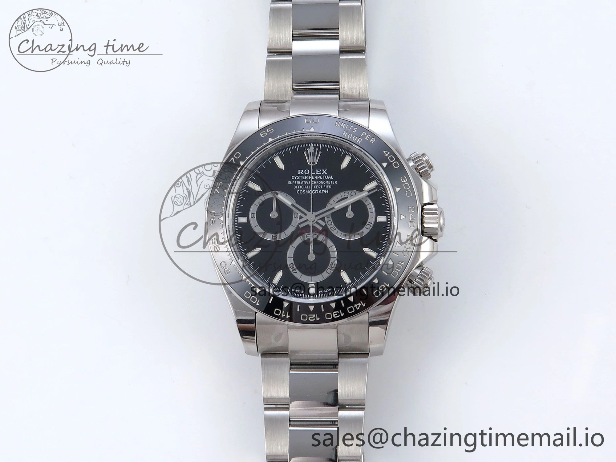 Daytona 126500 QF+ 1:1 Best Edition 904L Steel Black Dial on SS Bracelet SH Effortless 863