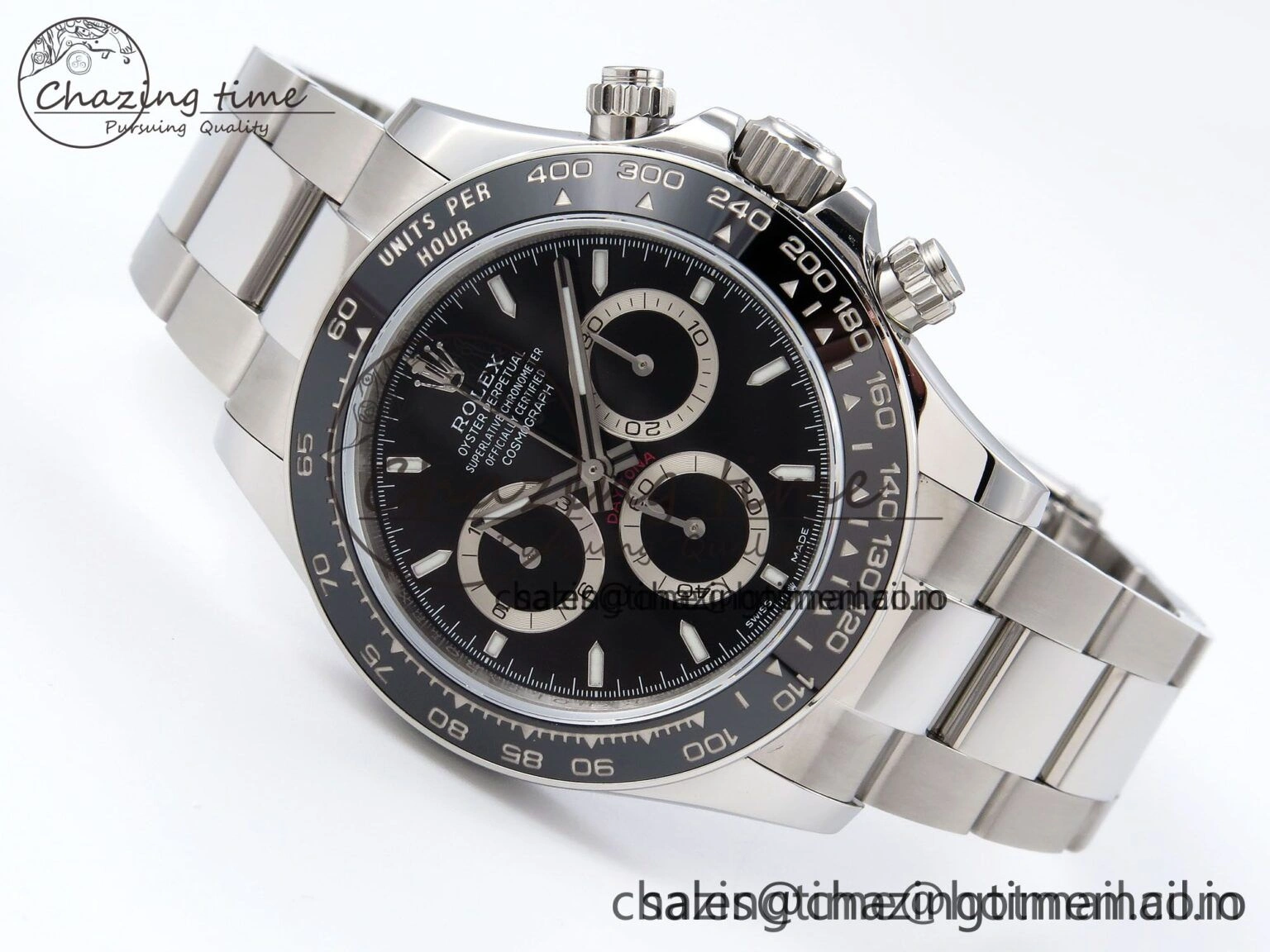 BestValue Daytona 126500 QF 1:1 Best Edition 904L Steel Black Dial on SS Braclet SH4131 V 1296