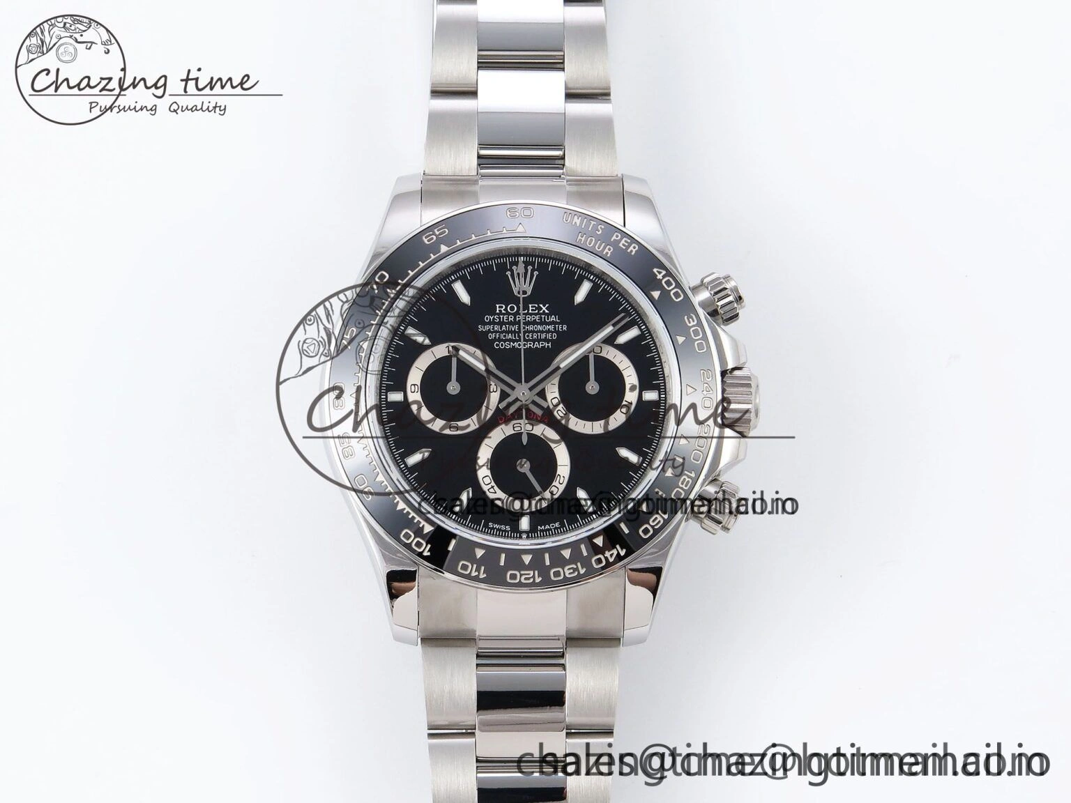 BestValue Daytona 126500 QF 1:1 Best Edition 904L Steel Black Dial on SS Braclet SH4131 V 1296