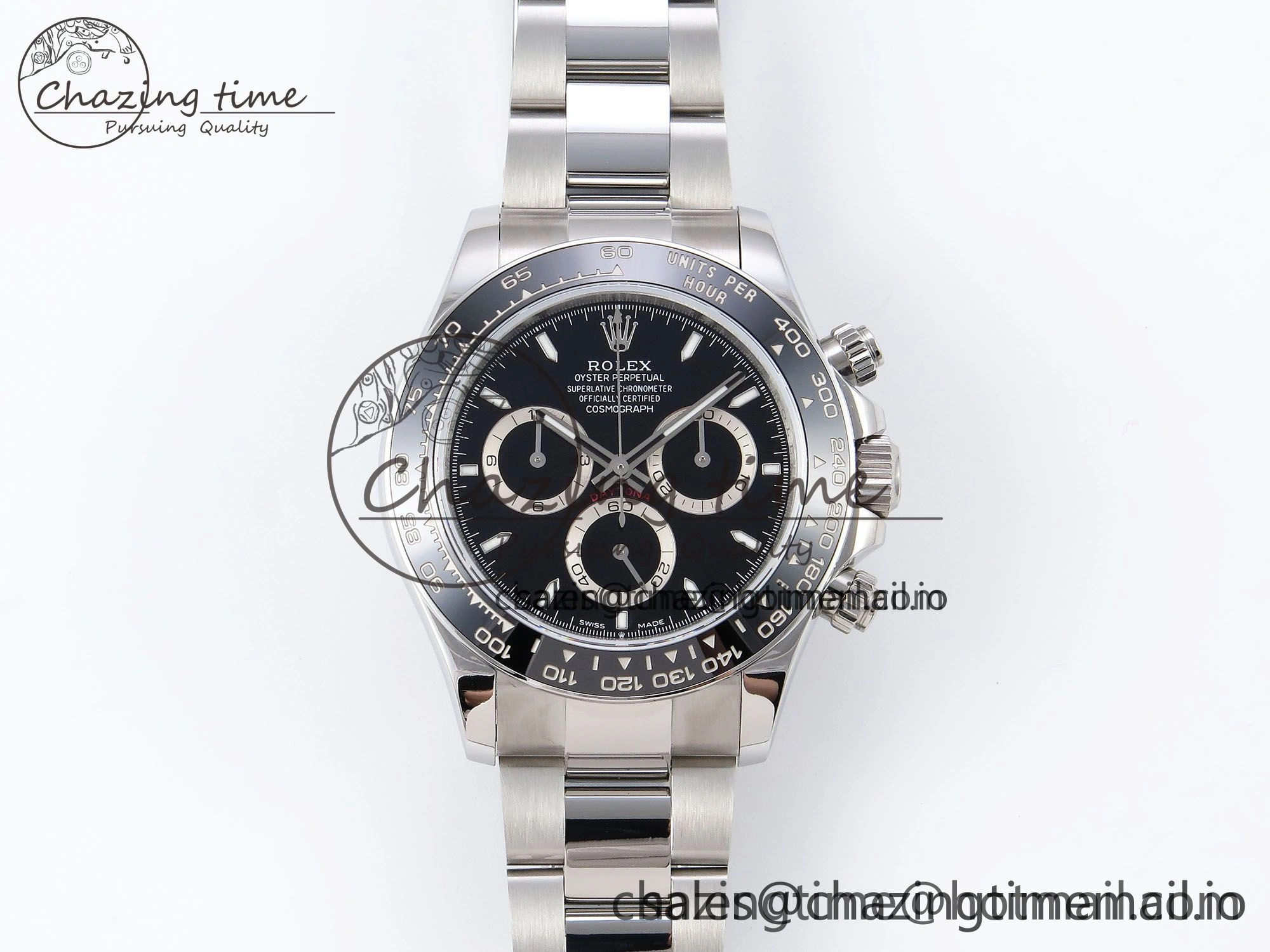 BestValue Daytona 126500 QF 1:1 Best Edition 904L Steel Black Dial on SS Braclet SH4131 V 1296