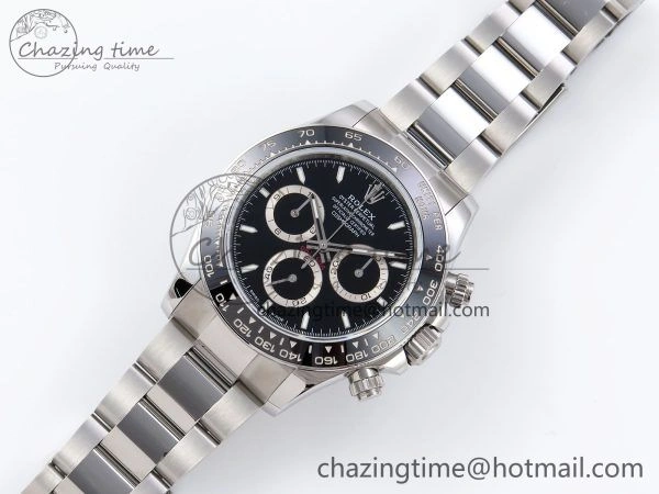 BestValue Daytona 126500 QF 1:1 Best Edition 904L Steel Black Dial on SS Braclet SH4131 V 1296