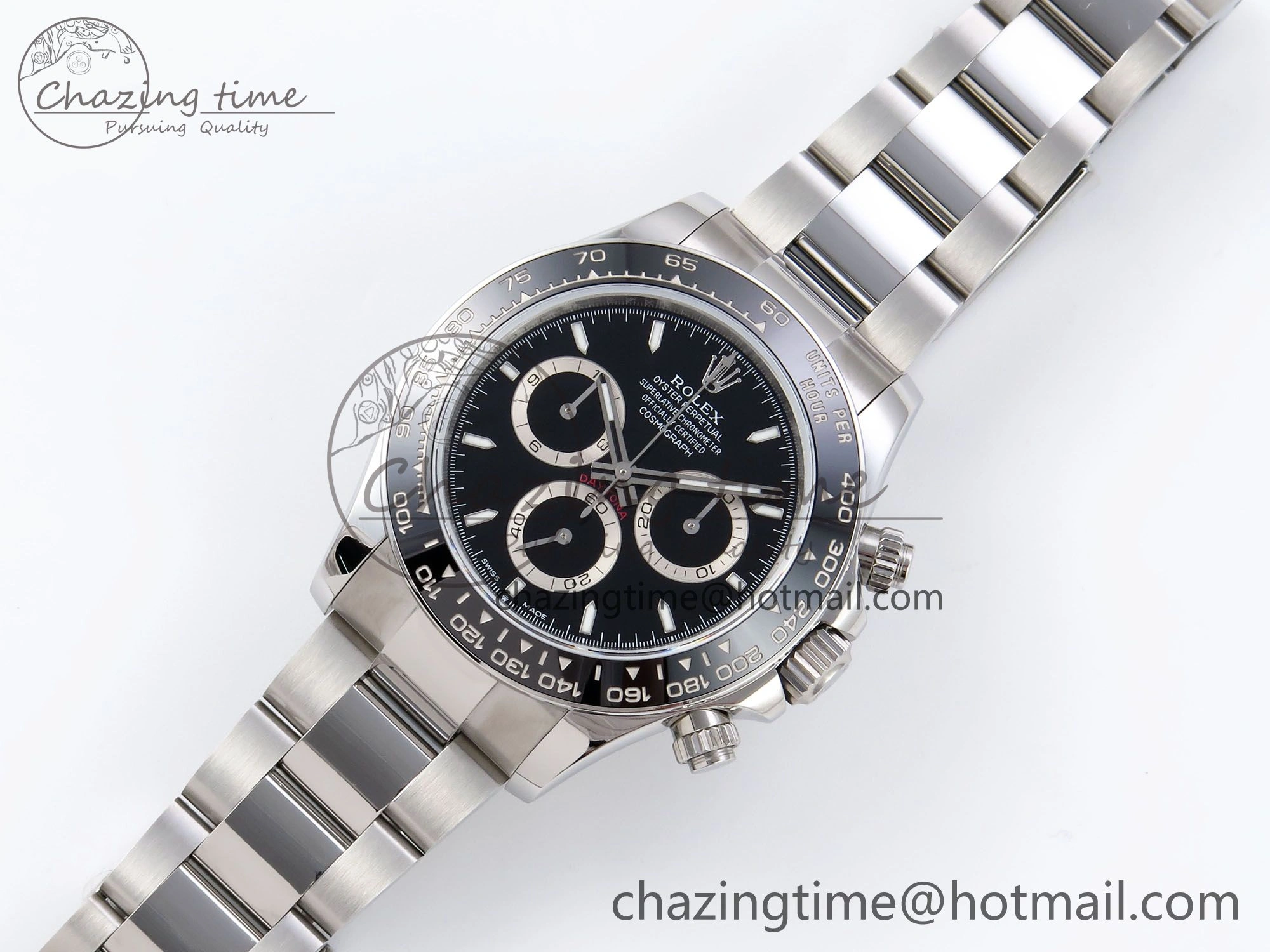 BestValue Daytona 126500 QF 1:1 Best Edition 904L Steel Black Dial on SS Braclet SH4131 V 1296
