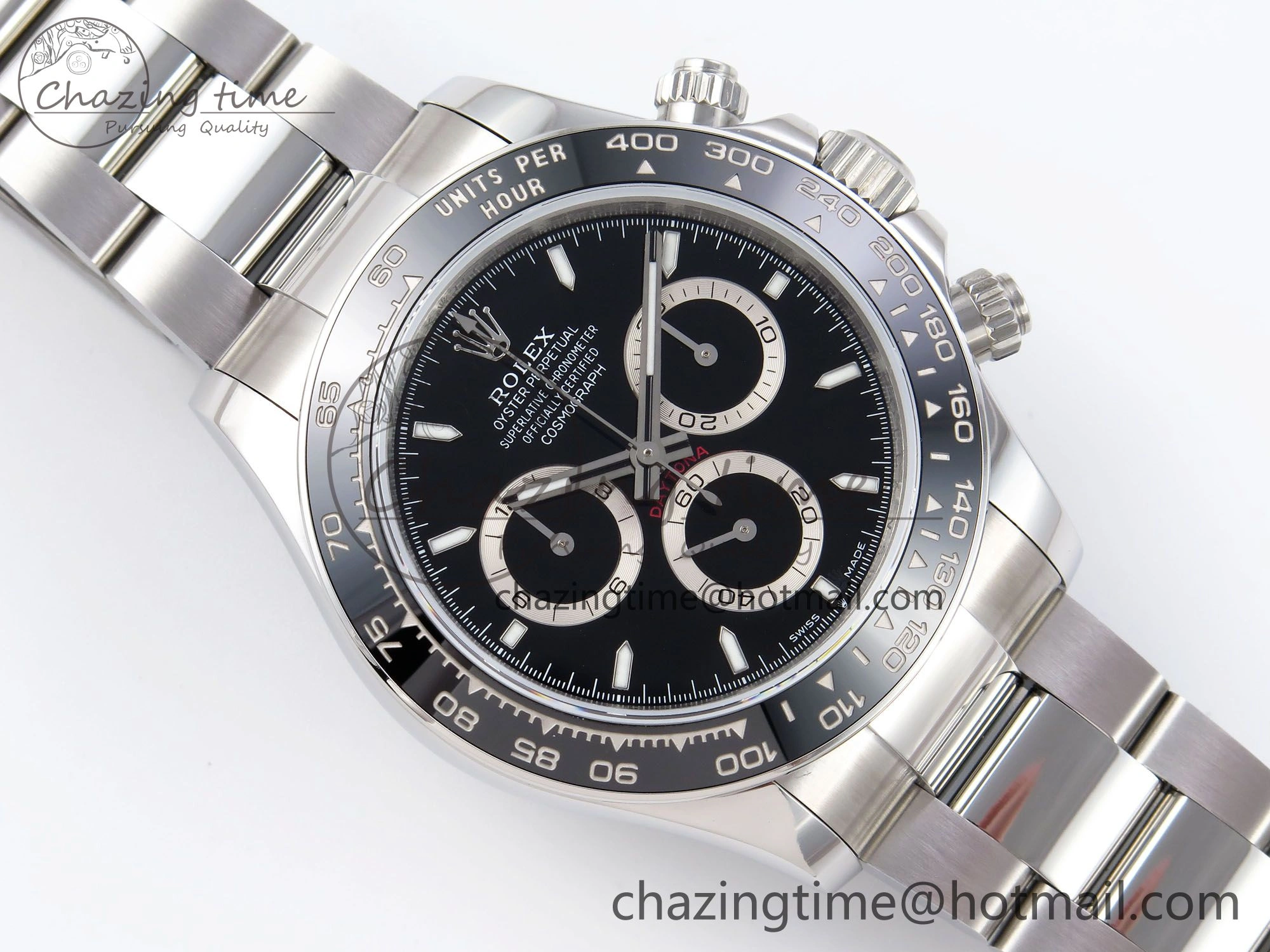 BestValue Daytona 126500 QF 1:1 Best Edition 904L Steel Black Dial on SS Braclet SH4131 V 1296