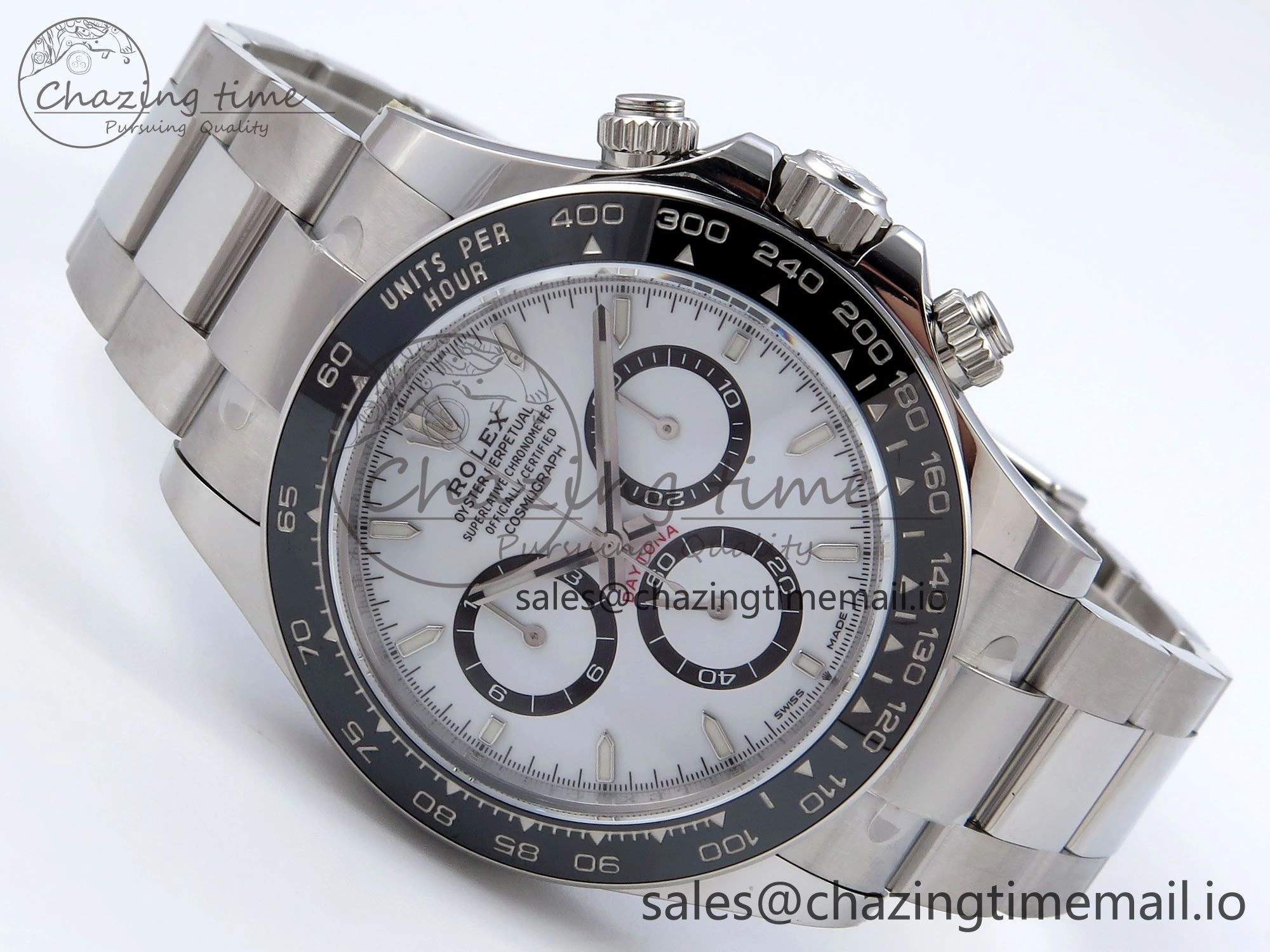 TravelReady Daytona 126500 QF+ 1:1 Best Edition 904L Steel White Dial on SS Bracelet SH 862