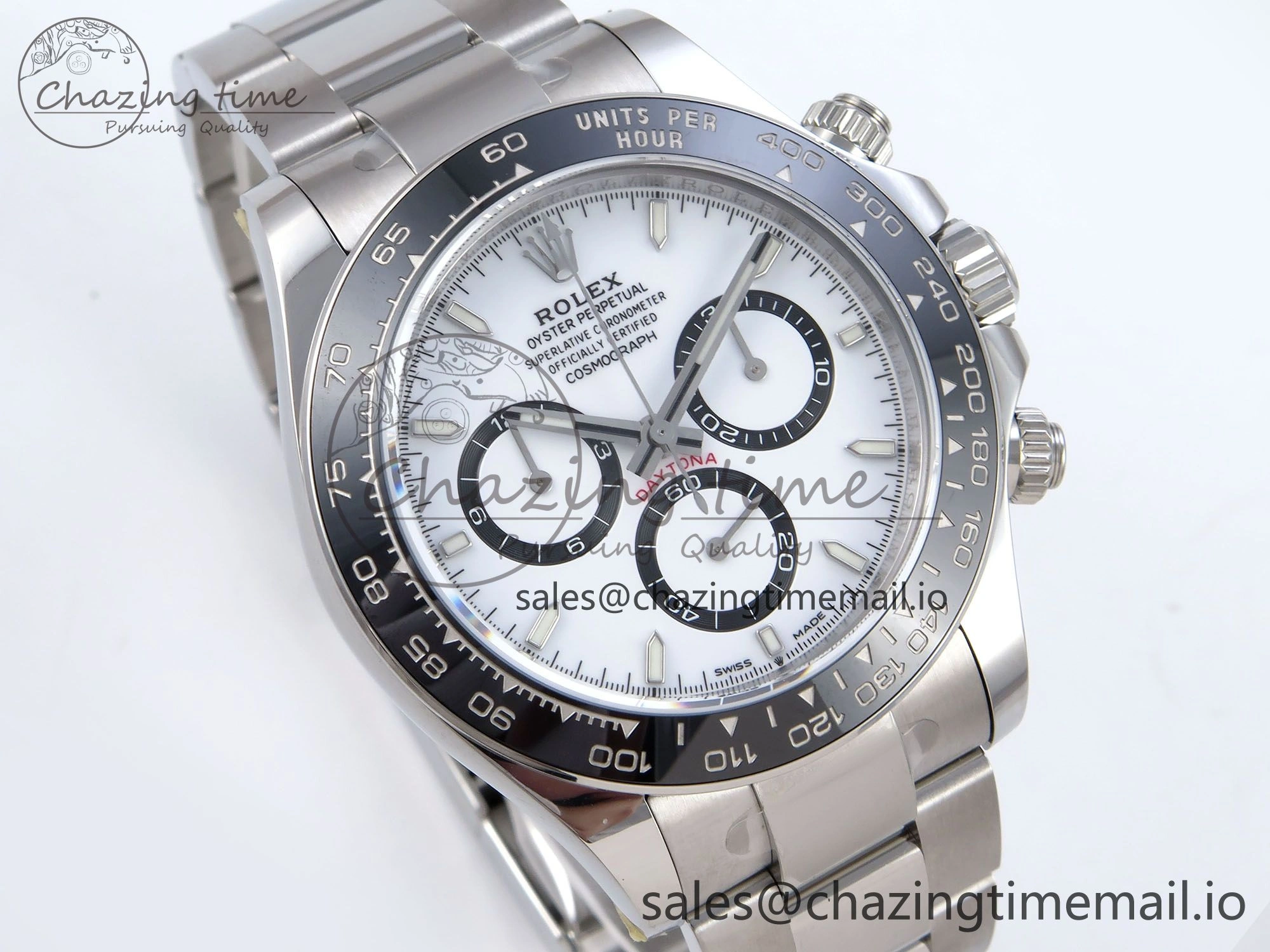 TravelReady Daytona 126500 QF+ 1:1 Best Edition 904L Steel White Dial on SS Bracelet SH 862