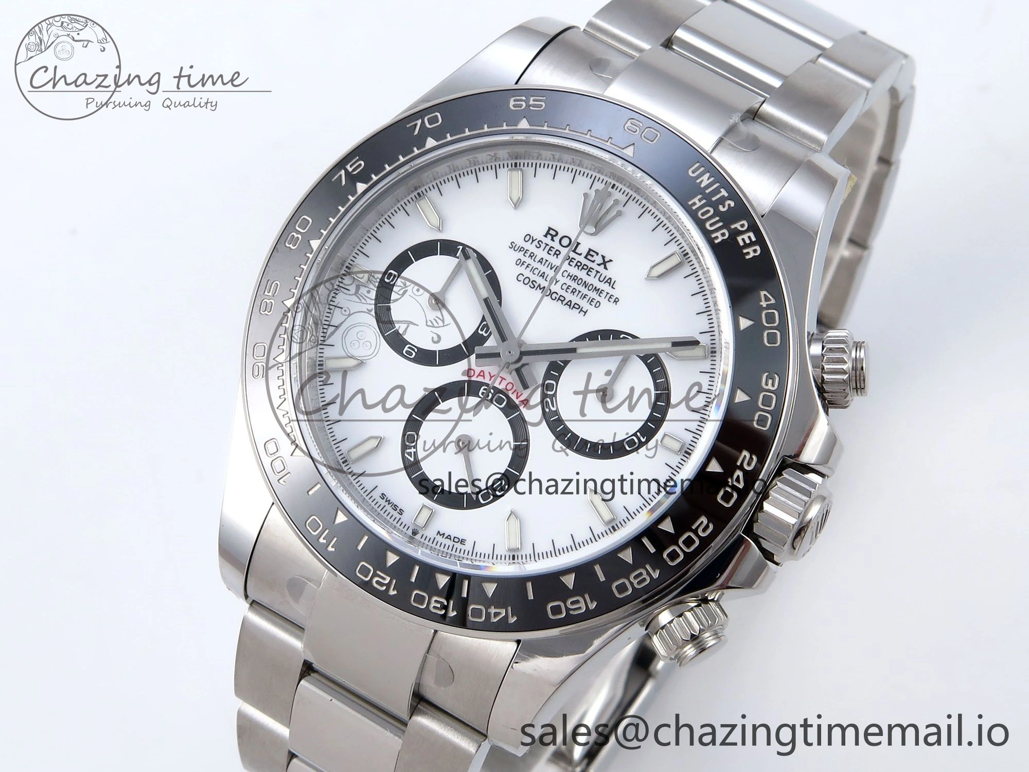 TravelReady Daytona 126500 QF+ 1:1 Best Edition 904L Steel White Dial on SS Bracelet SH 862