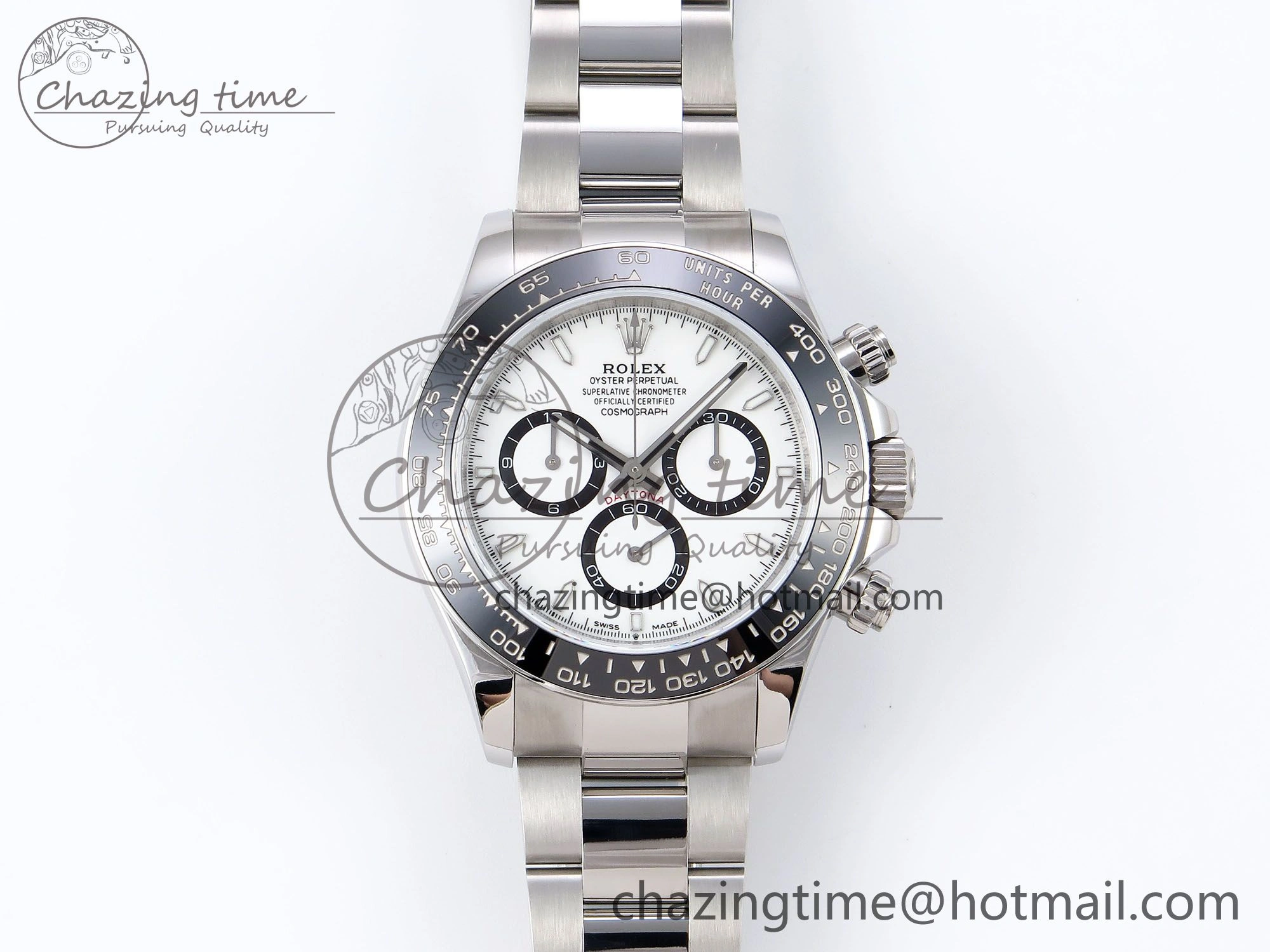 Daytona 126500 QF 1:1 Best Edition 904L Steel White Dial on SS Braclet SH4131 V WellDesigned 1297
