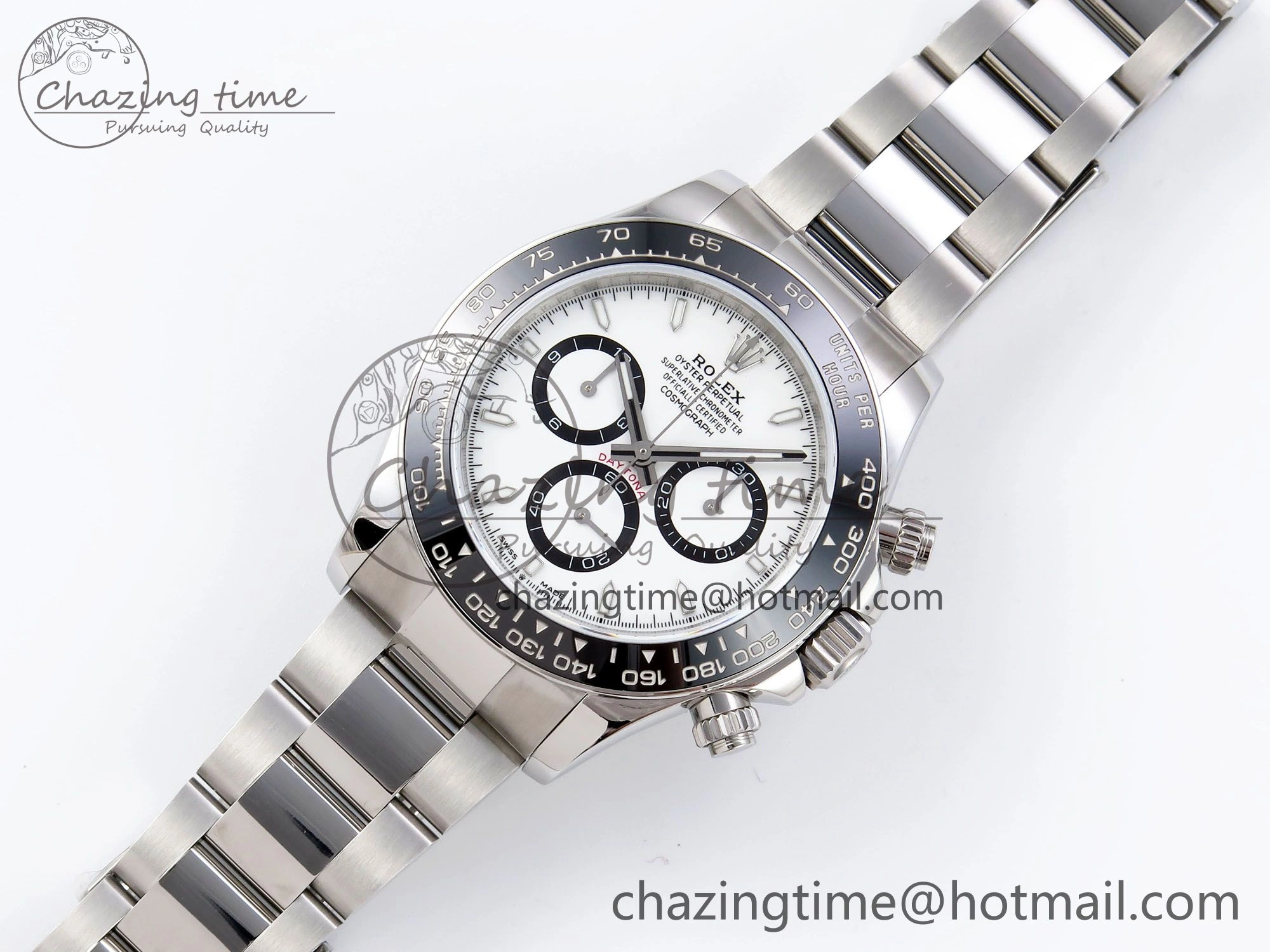 Daytona 126500 QF 1:1 Best Edition 904L Steel White Dial on SS Braclet SH4131 V WellDesigned 1297