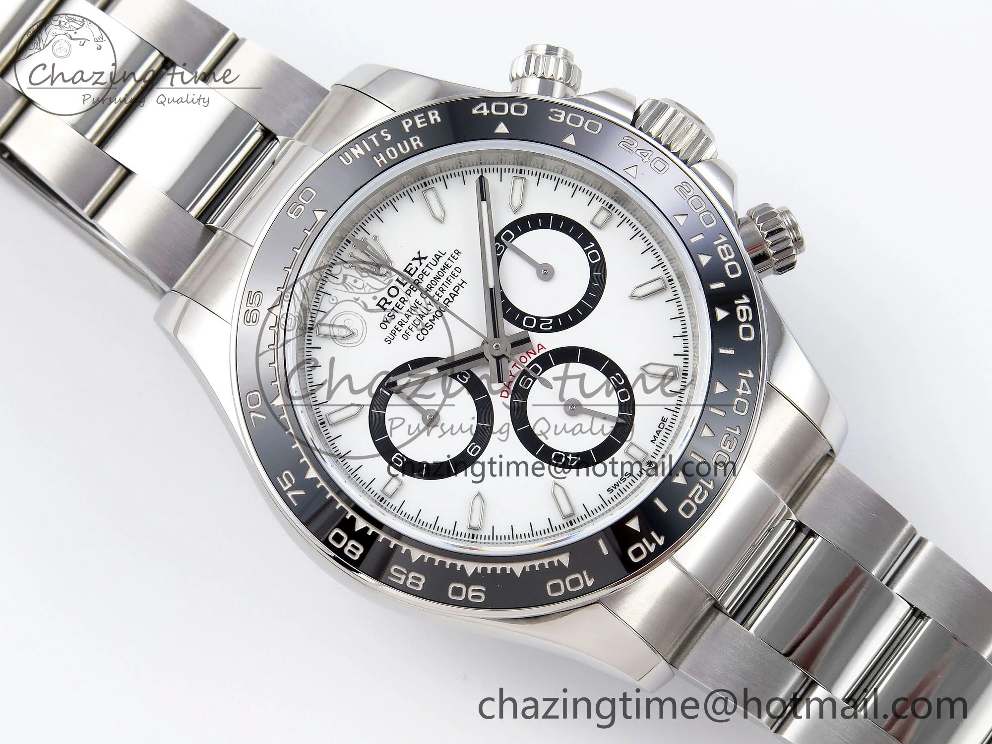 Daytona 126500 QF 1:1 Best Edition 904L Steel White Dial on SS Braclet SH4131 V WellDesigned 1297