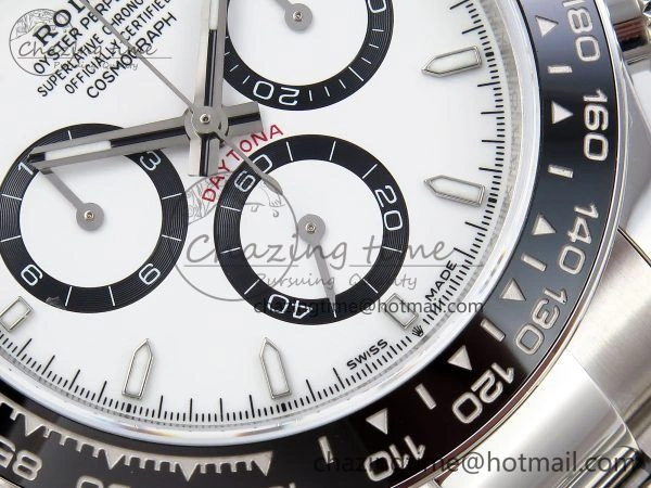 Daytona 126500 QF 1:1 Best Edition 904L Steel White Dial on SS Braclet SH4131 V WellDesigned 1297