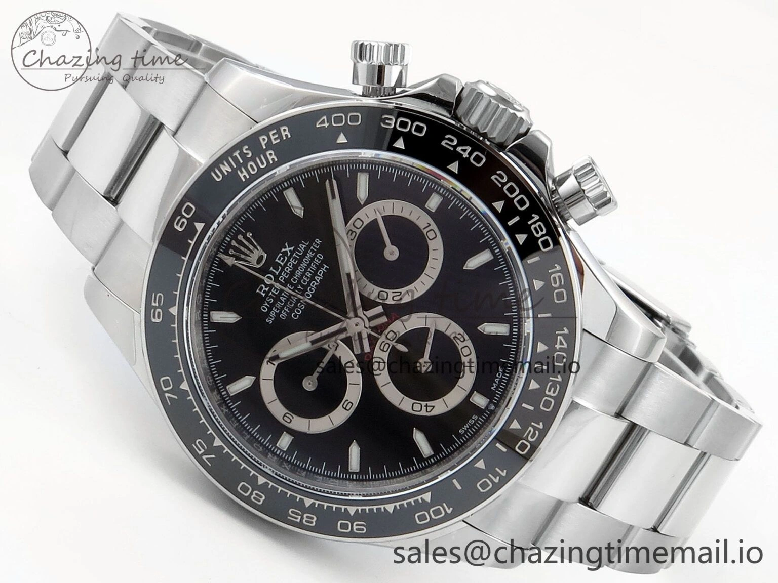 Daytona 126500 QF 1:1 Best Edition Black Dial on SS Bracelet Strap SH4131 V Neat 722