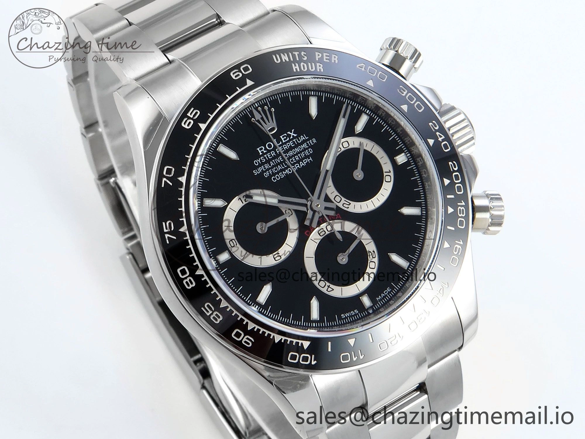 Daytona 126500 QF 1:1 Best Edition Black Dial on SS Bracelet Strap SH4131 V Neat 722