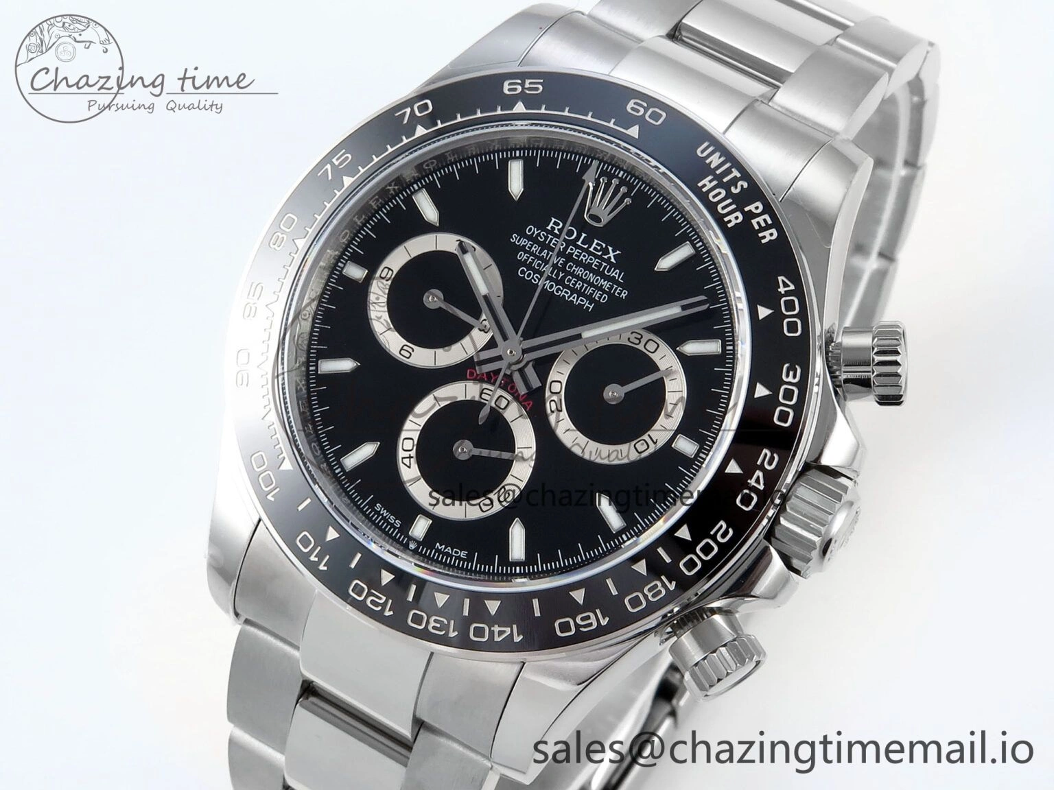 Daytona 126500 QF 1:1 Best Edition Black Dial on SS Bracelet Strap SH4131 V Neat 722