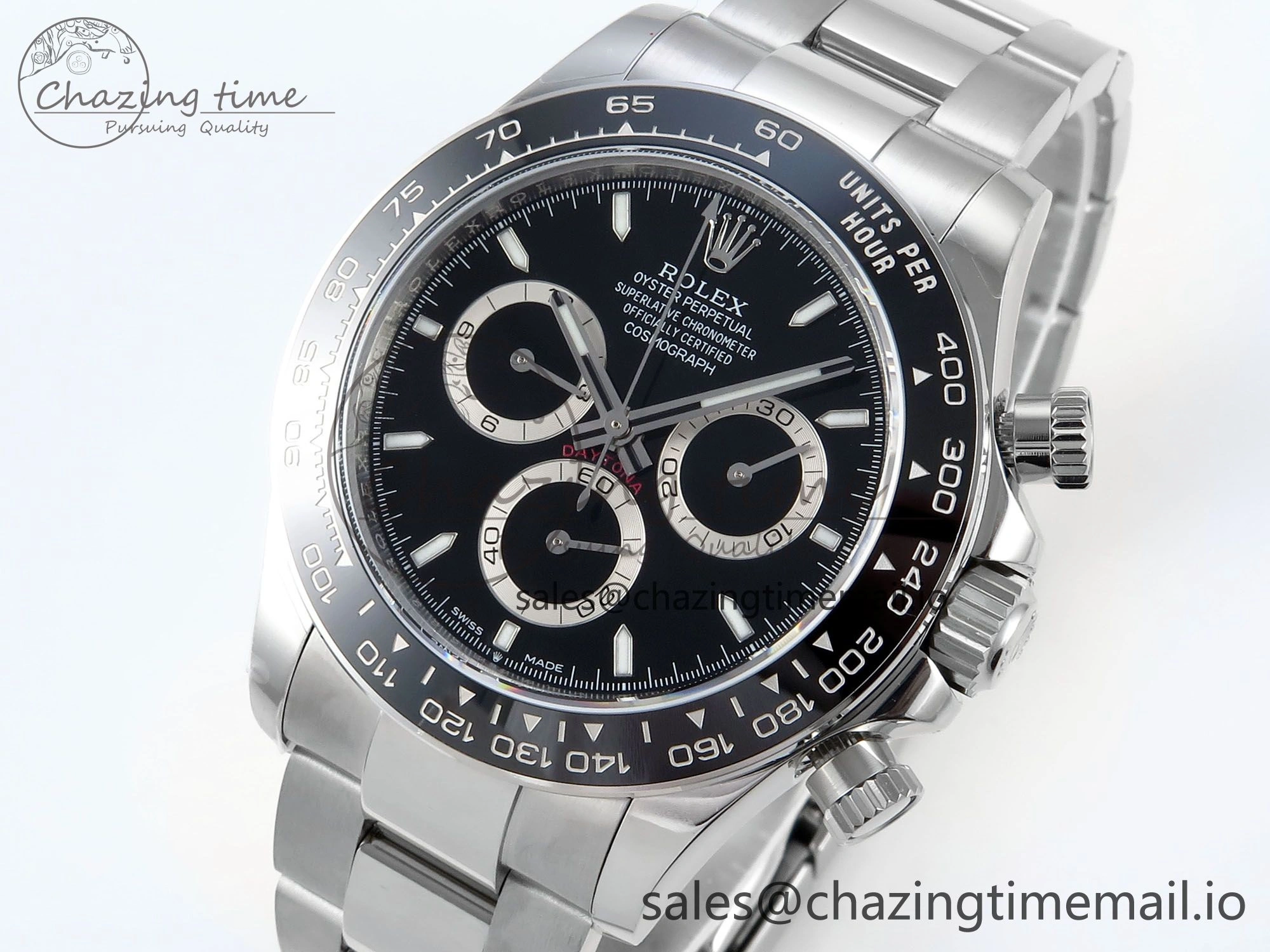 Daytona 126500 QF 1:1 Best Edition Black Dial on SS Bracelet Strap SH4131 V Neat 722