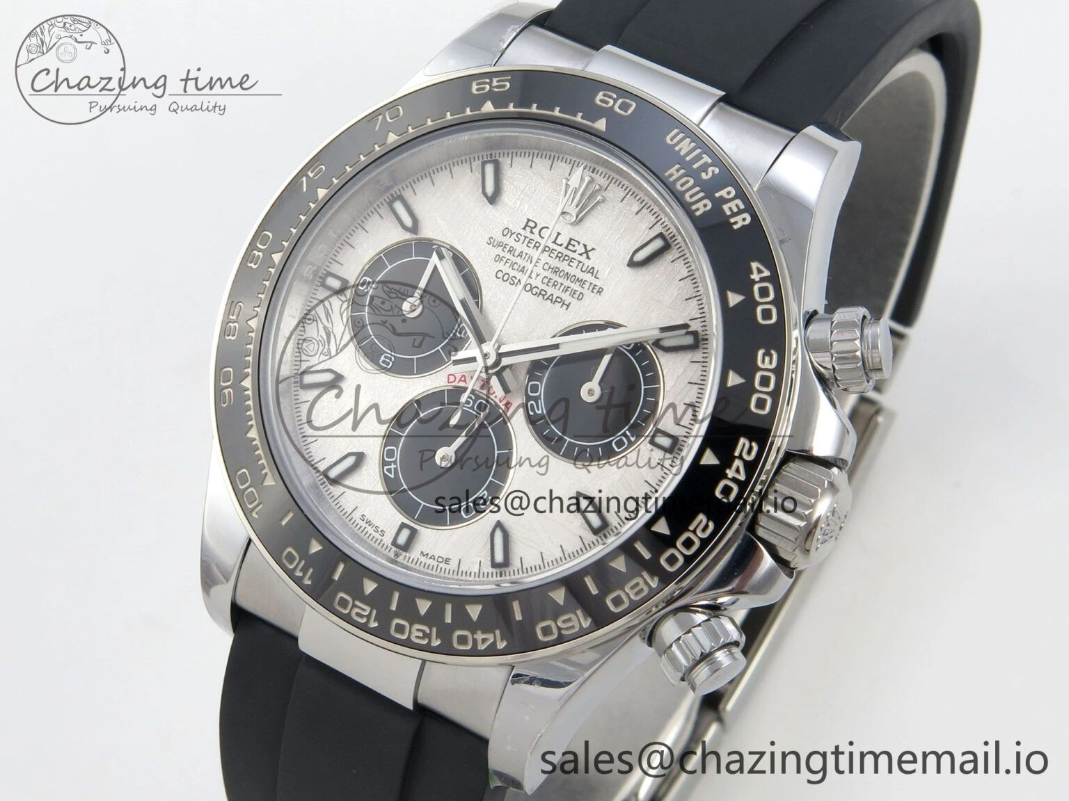 Daytona 126500 QF 1:1 Best Edition Meteorite Stick Dial on Oysterflex Strap SH4131 V10(Gain Weight) OdorResistant 56