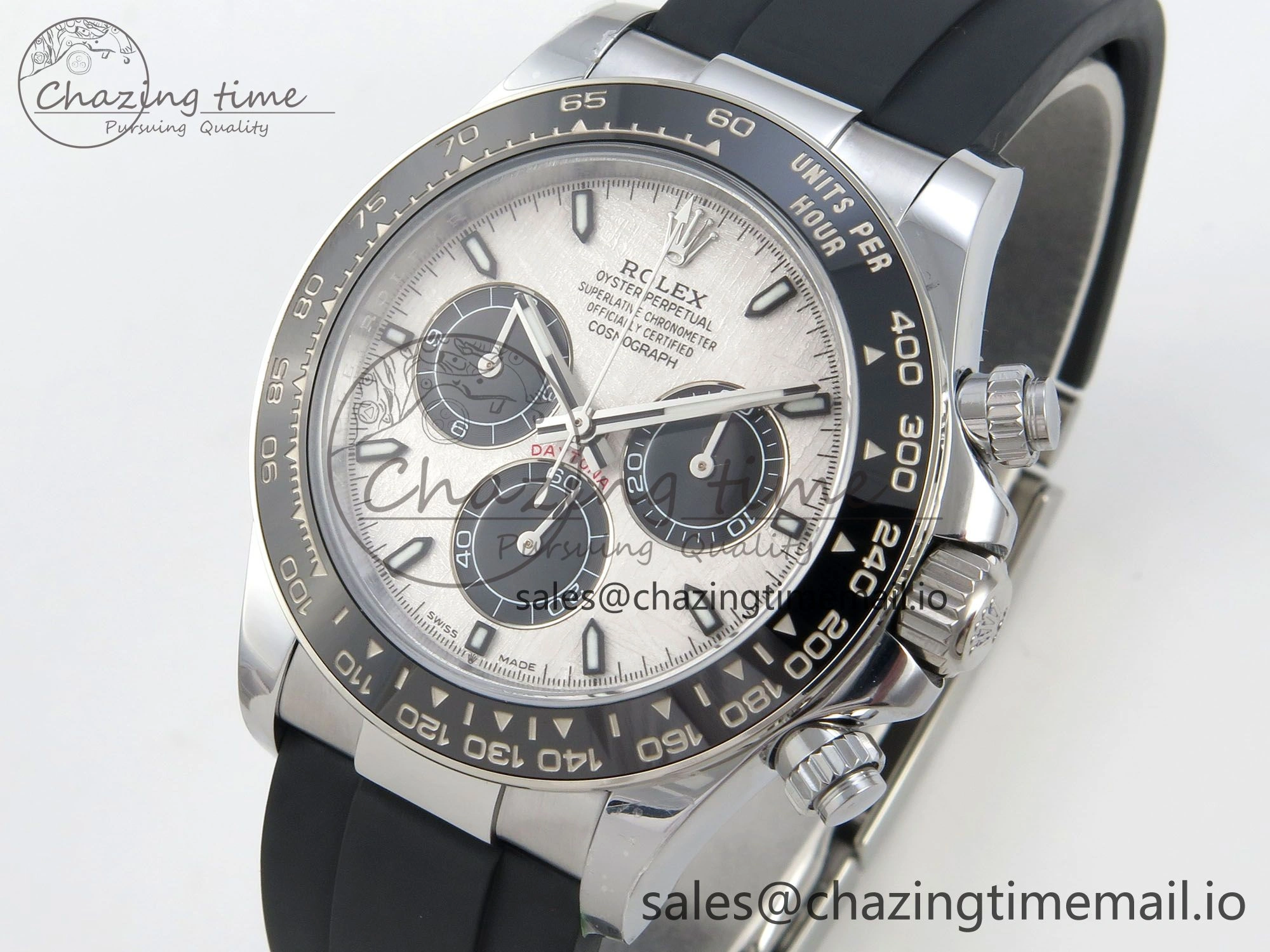 Daytona 126500 QF 1:1 Best Edition Meteorite Stick Dial on Oysterflex Strap SH4131 V10(Gain Weight) OdorResistant 56