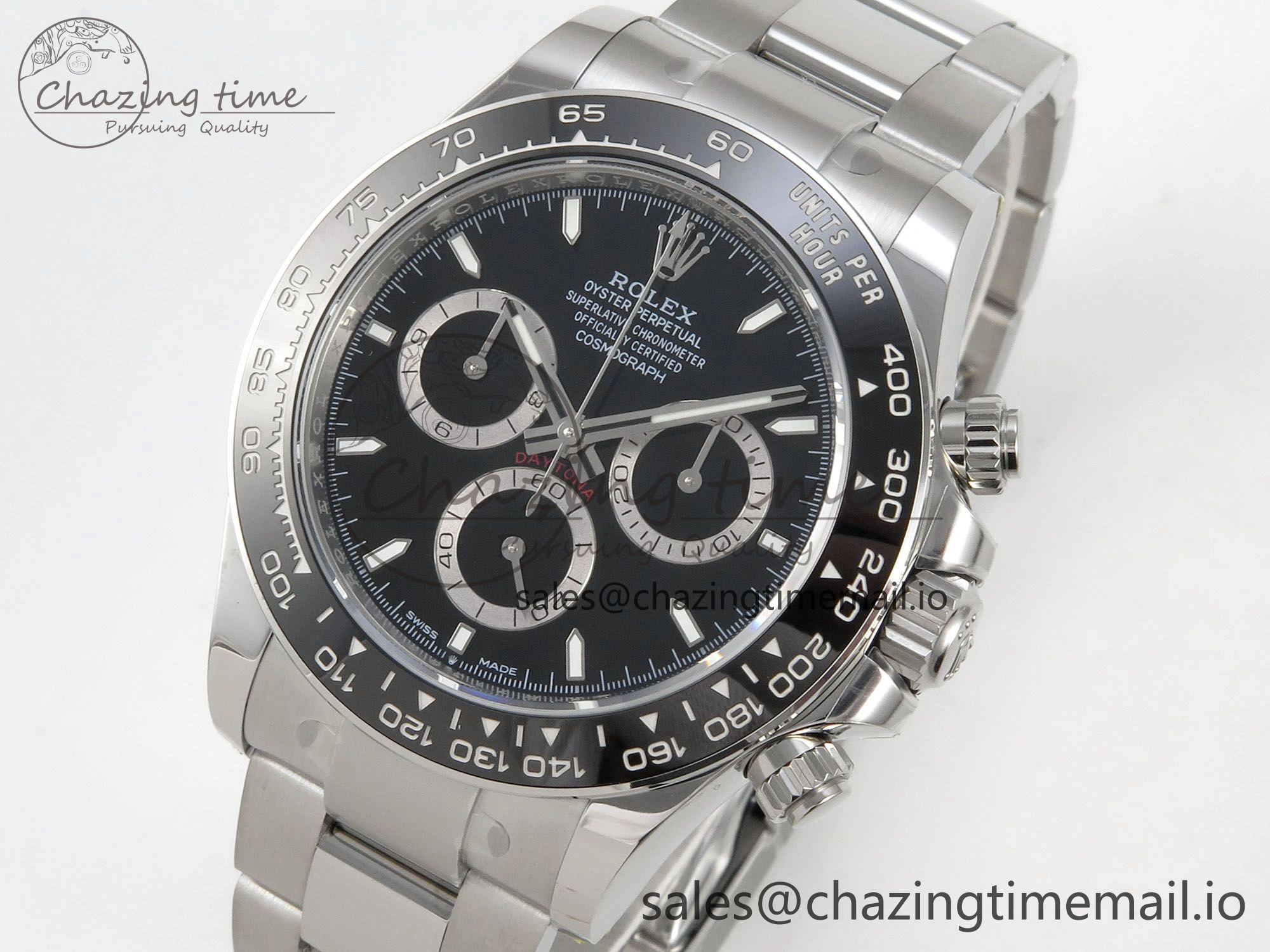 Daytona 126500 THBF 1:1 Best Edition 904L Steel Black Dial on SS Bracelet SH FastDry 133