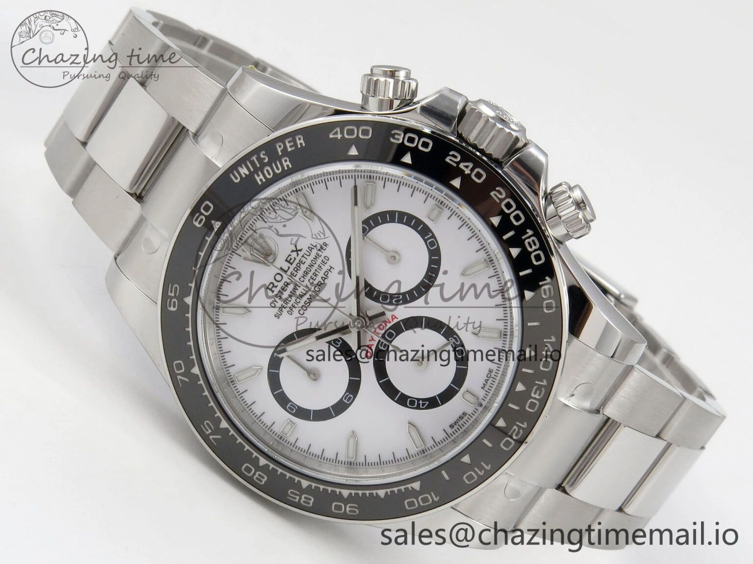 Trendsetting Daytona 126500 THBF 1:1 Best Edition 904L Steel White Dial on SS Bracelet SH 134