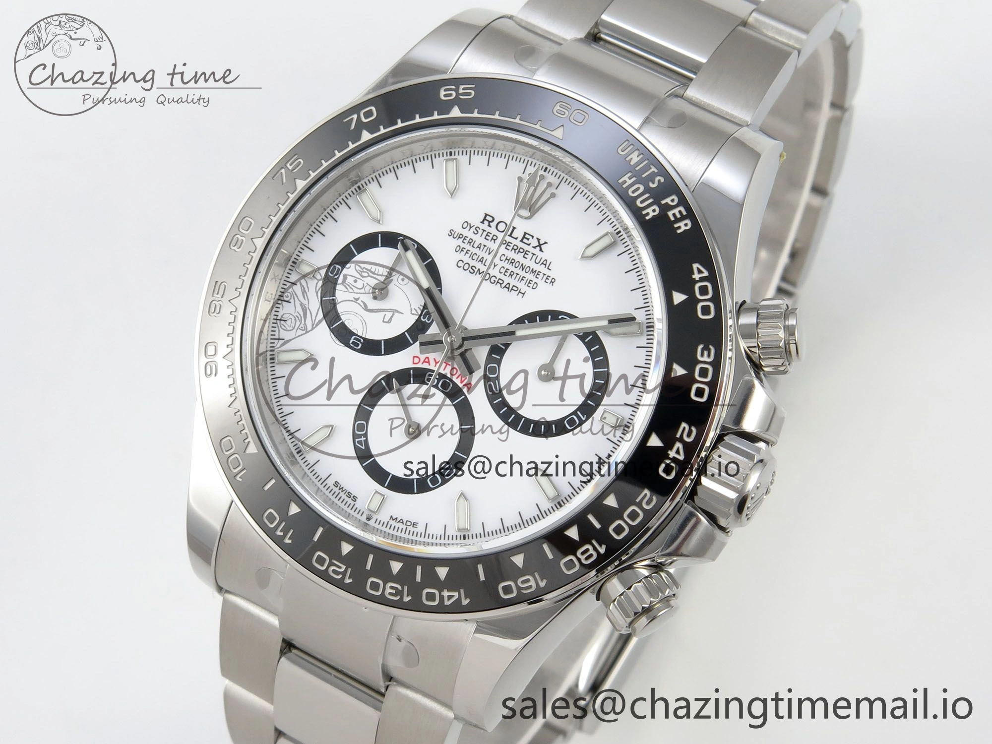 Trendsetting Daytona 126500 THBF 1:1 Best Edition 904L Steel White Dial on SS Bracelet SH 134