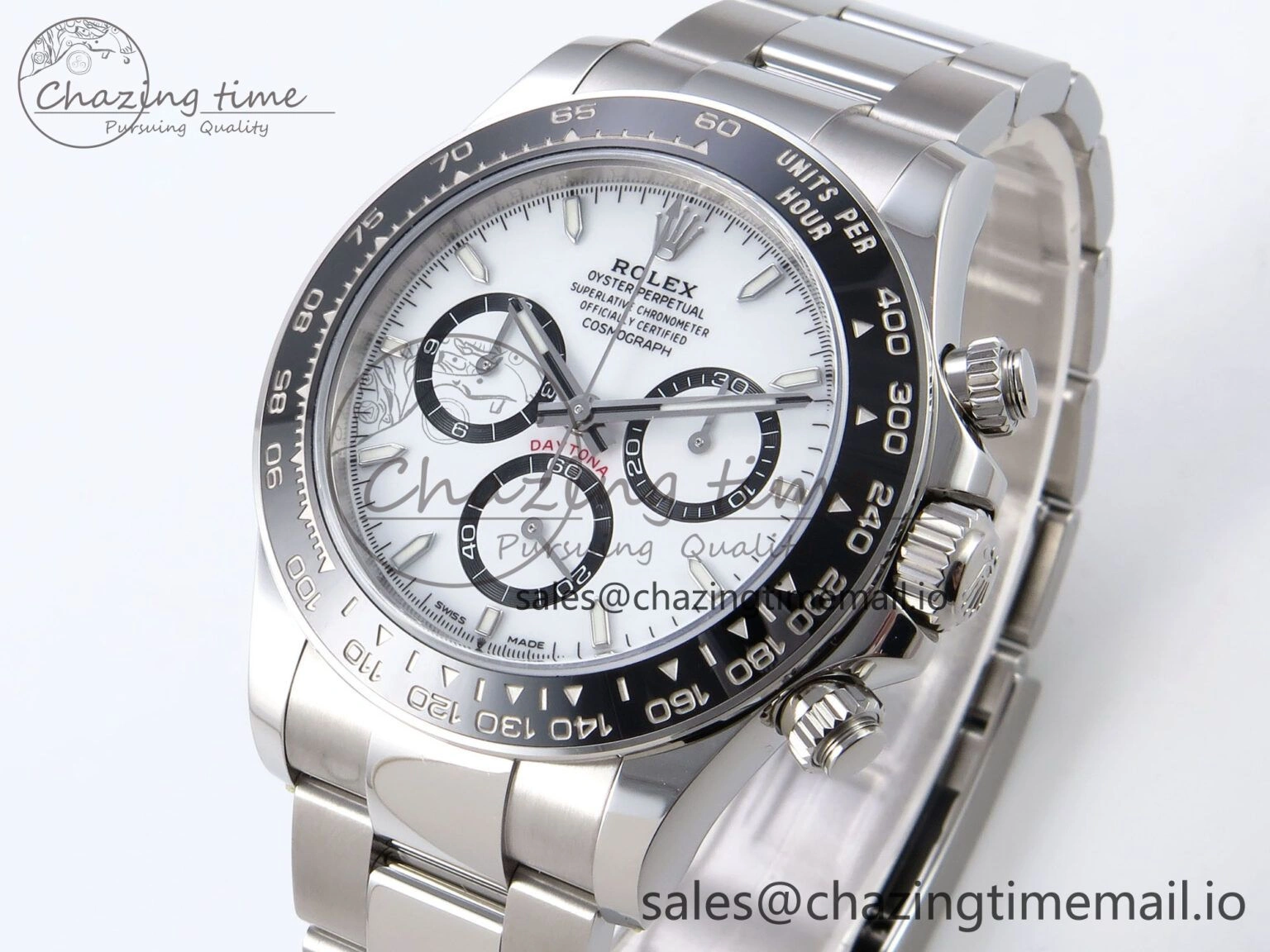 Daytona 126500 VSF 1:1 Best Edition 904L Steel White Dial on SS Braclet DD Supportive 1238