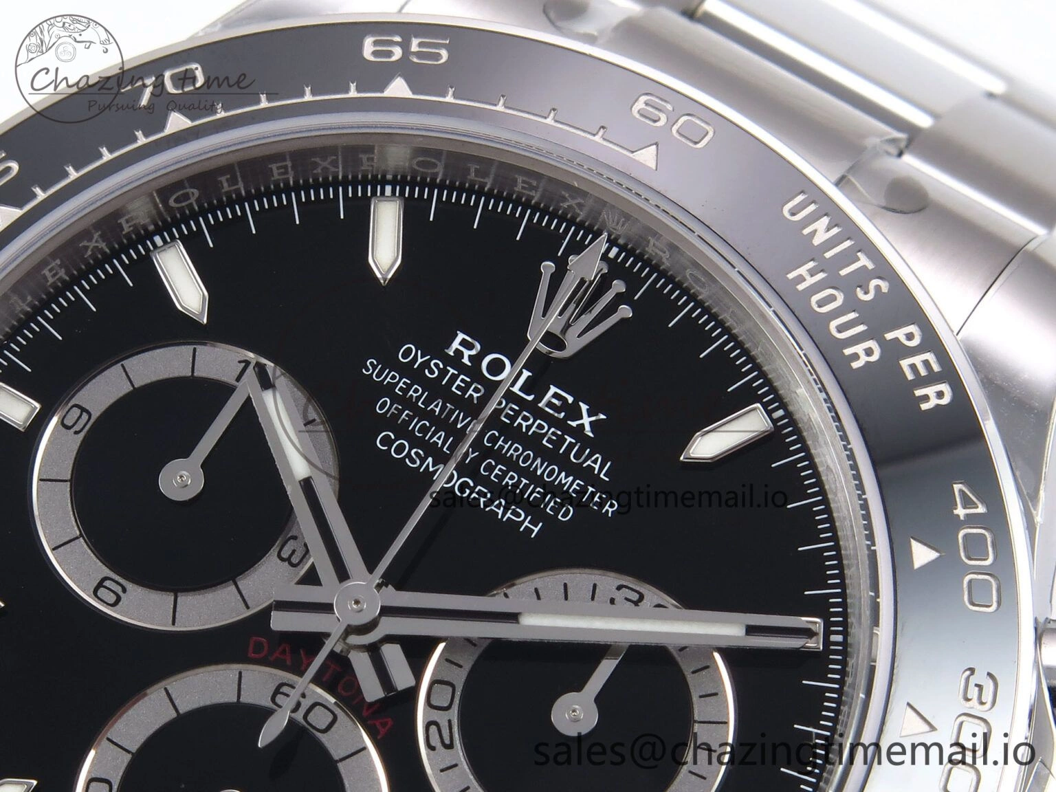 Unique Daytona 126500 ZF 1:1 Best Edition 904L Steel Black Dial on SS Braclet SH 1071
