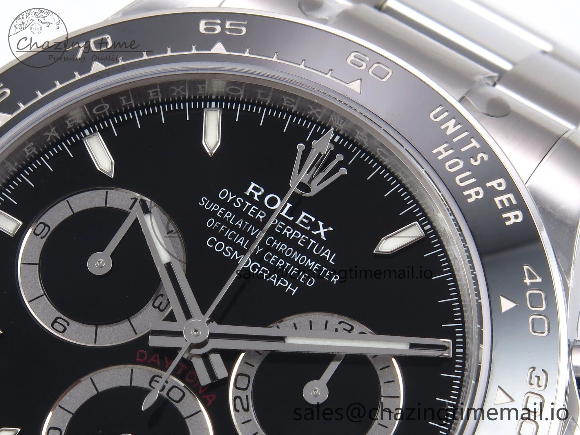 Unique Daytona 126500 ZF 1:1 Best Edition 904L Steel Black Dial on SS Braclet SH 1071
