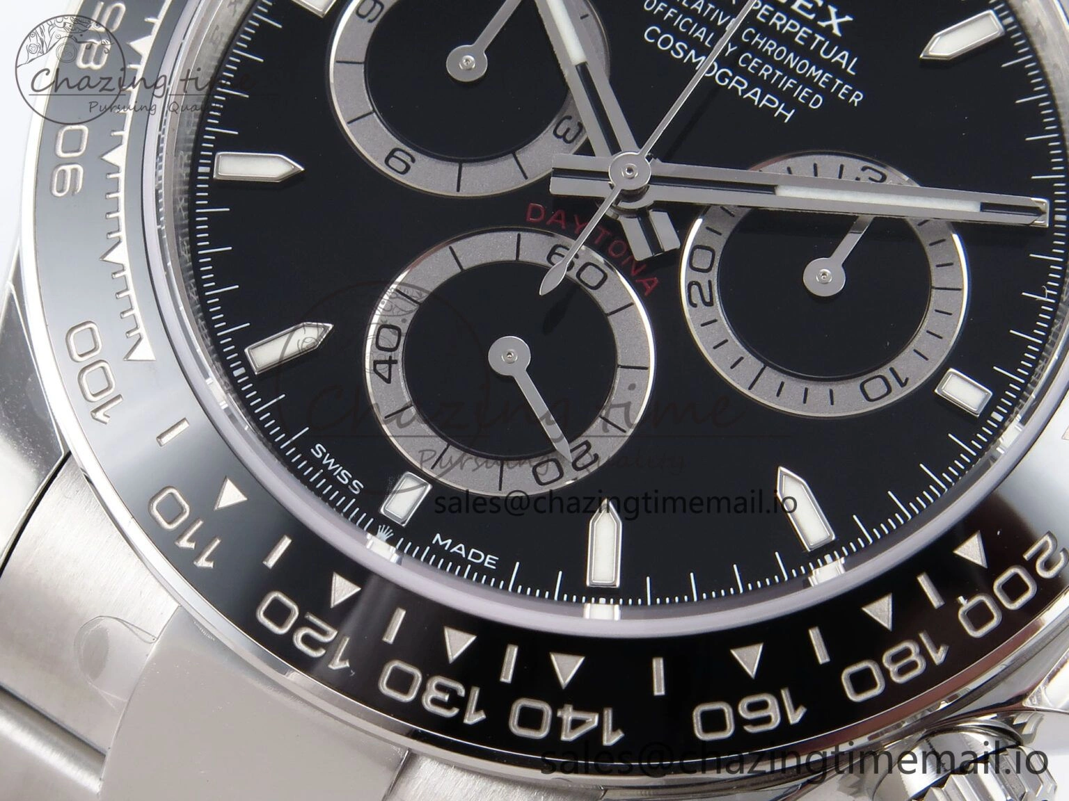 Unique Daytona 126500 ZF 1:1 Best Edition 904L Steel Black Dial on SS Braclet SH 1071