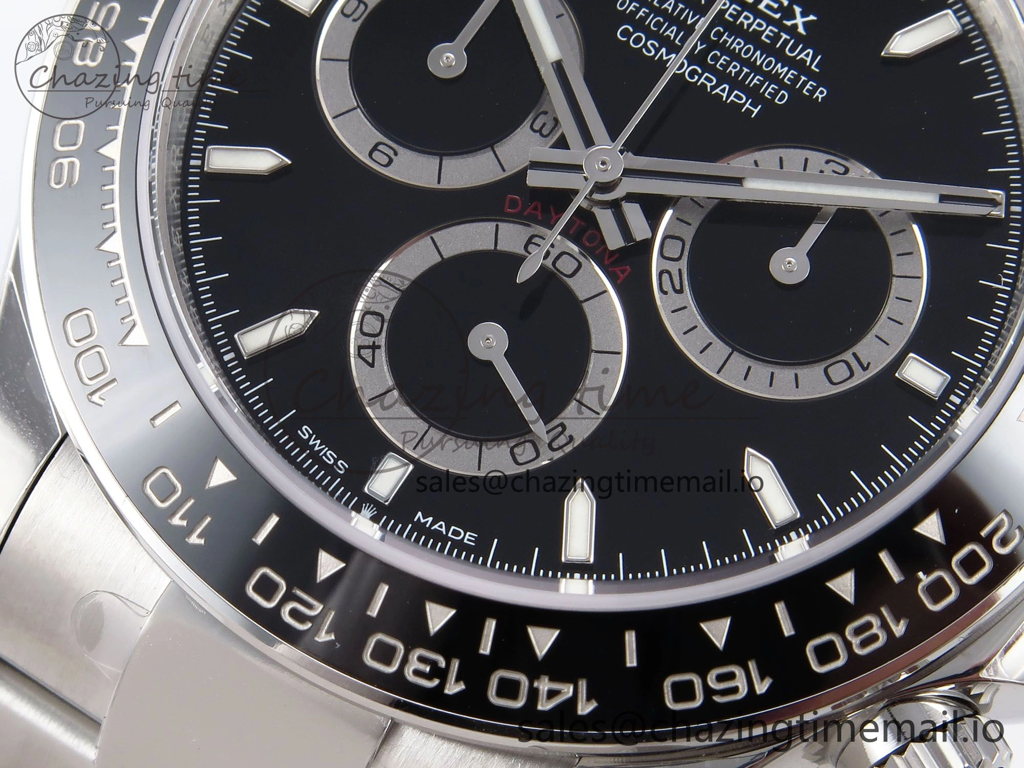 Unique Daytona 126500 ZF 1:1 Best Edition 904L Steel Black Dial on SS Braclet SH 1071