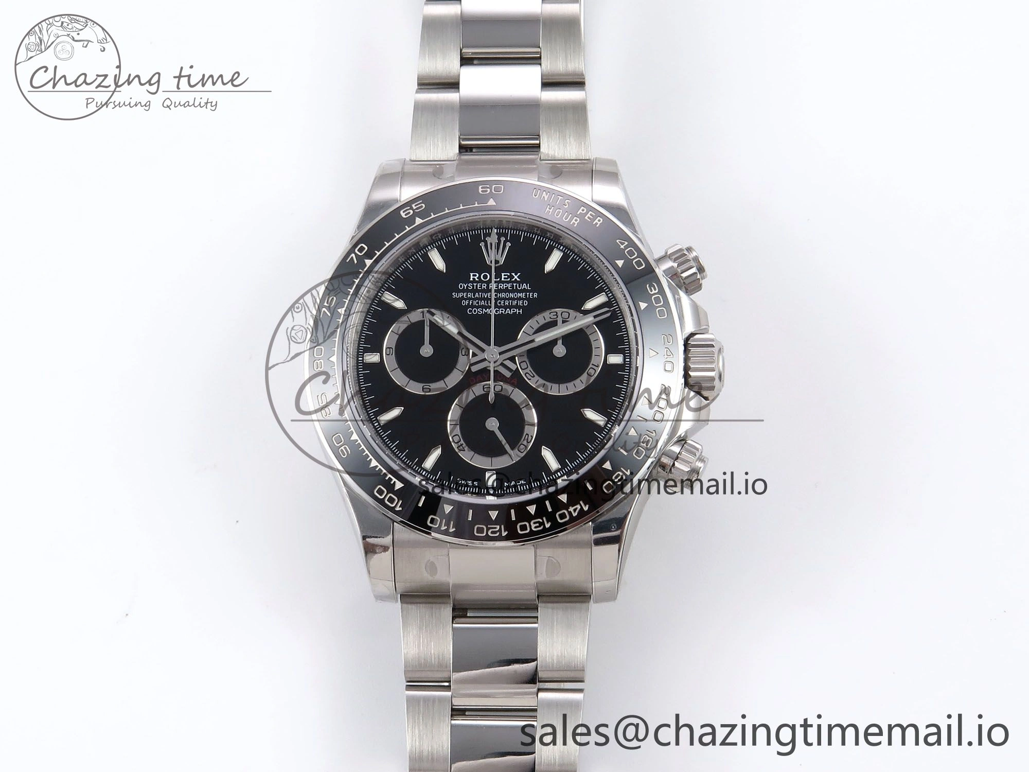 Unique Daytona 126500 ZF 1:1 Best Edition 904L Steel Black Dial on SS Braclet SH 1071